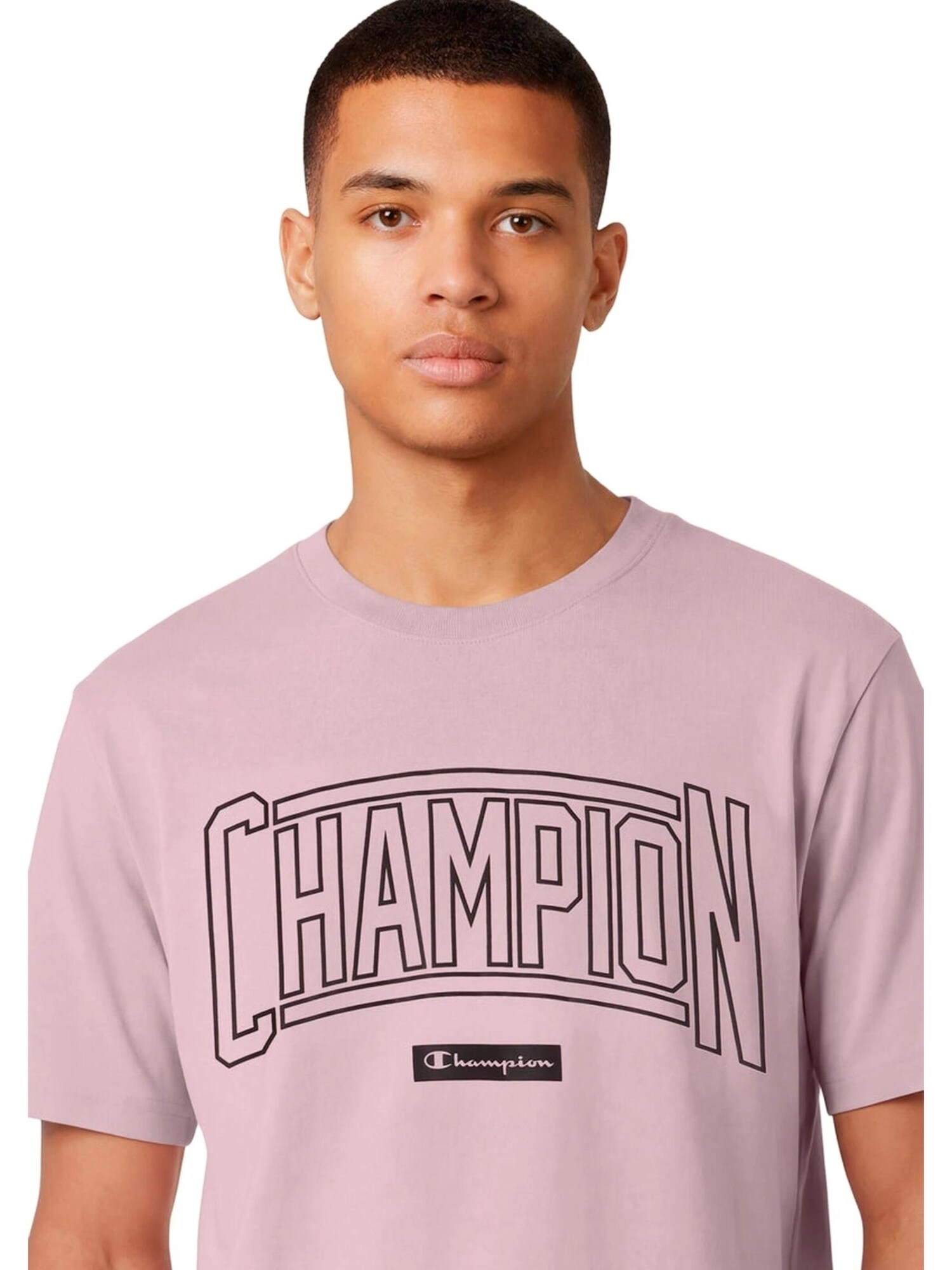 Champion Camiseta 'Camiseta champion rosa puff print crewneck tee'  rosa – imagen 4