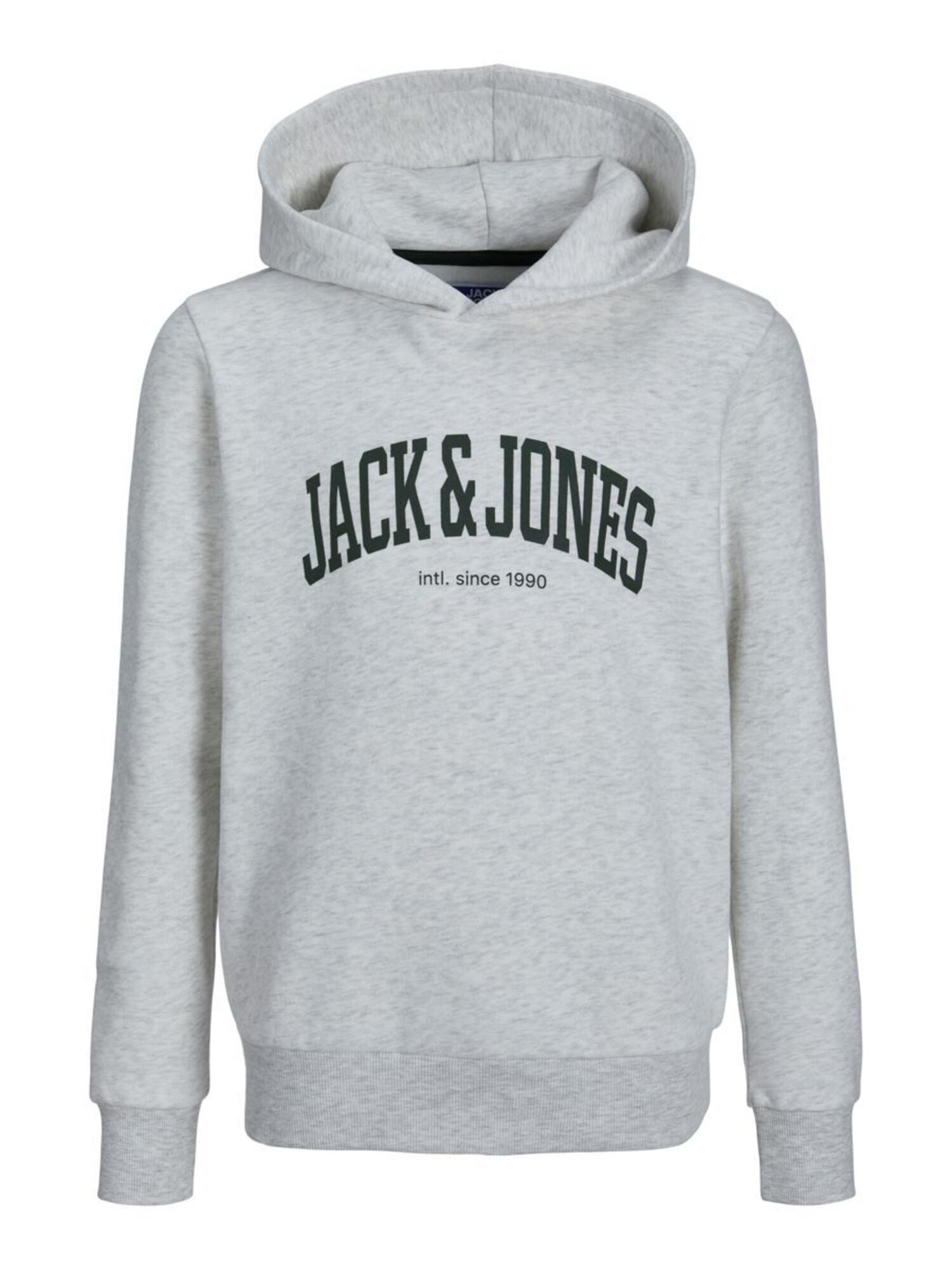 Jack & Jones Junior Mikina 'JJEJosh'  sivá melírovaná / čierna