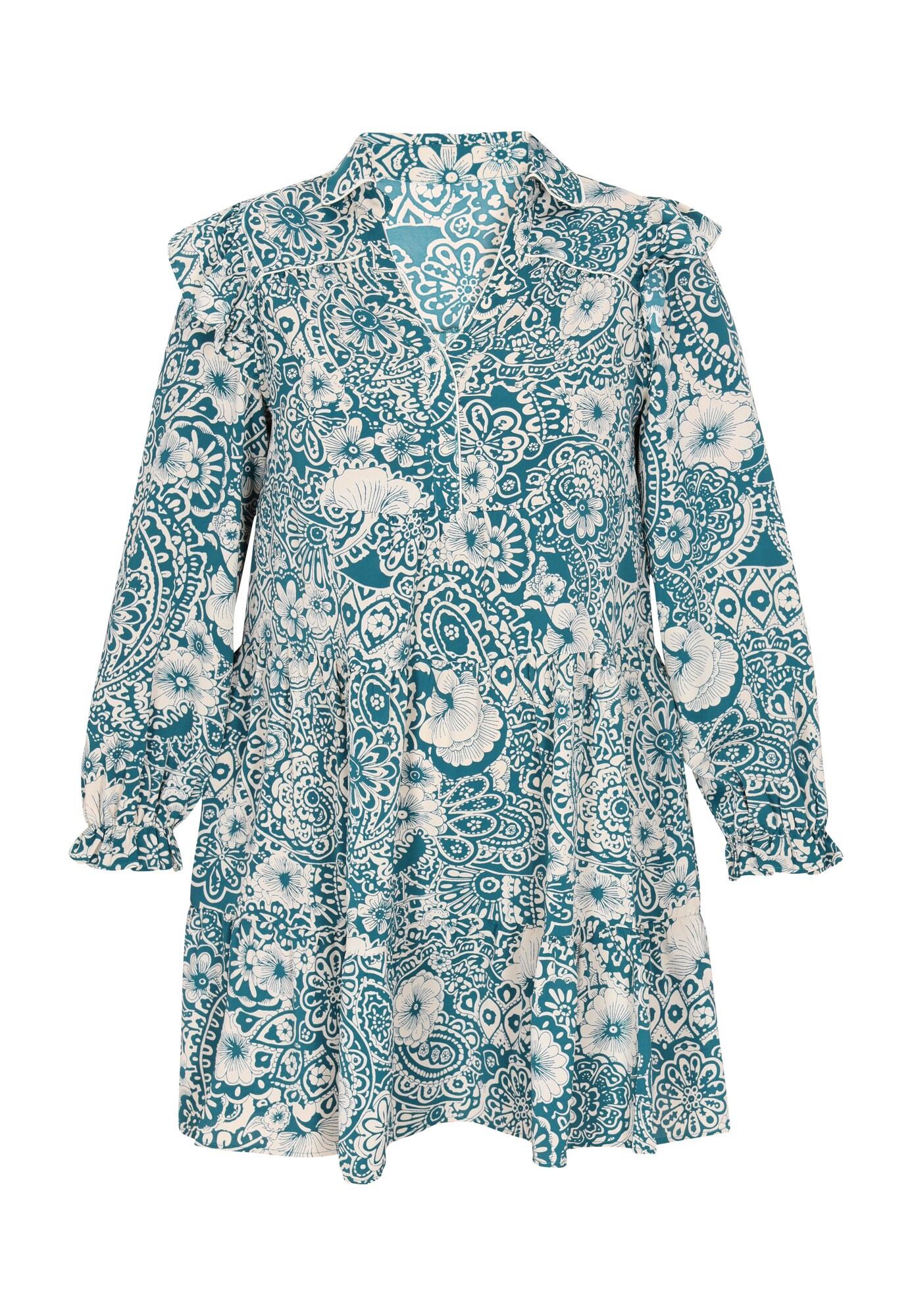 Usha Vestido  azul / blanco