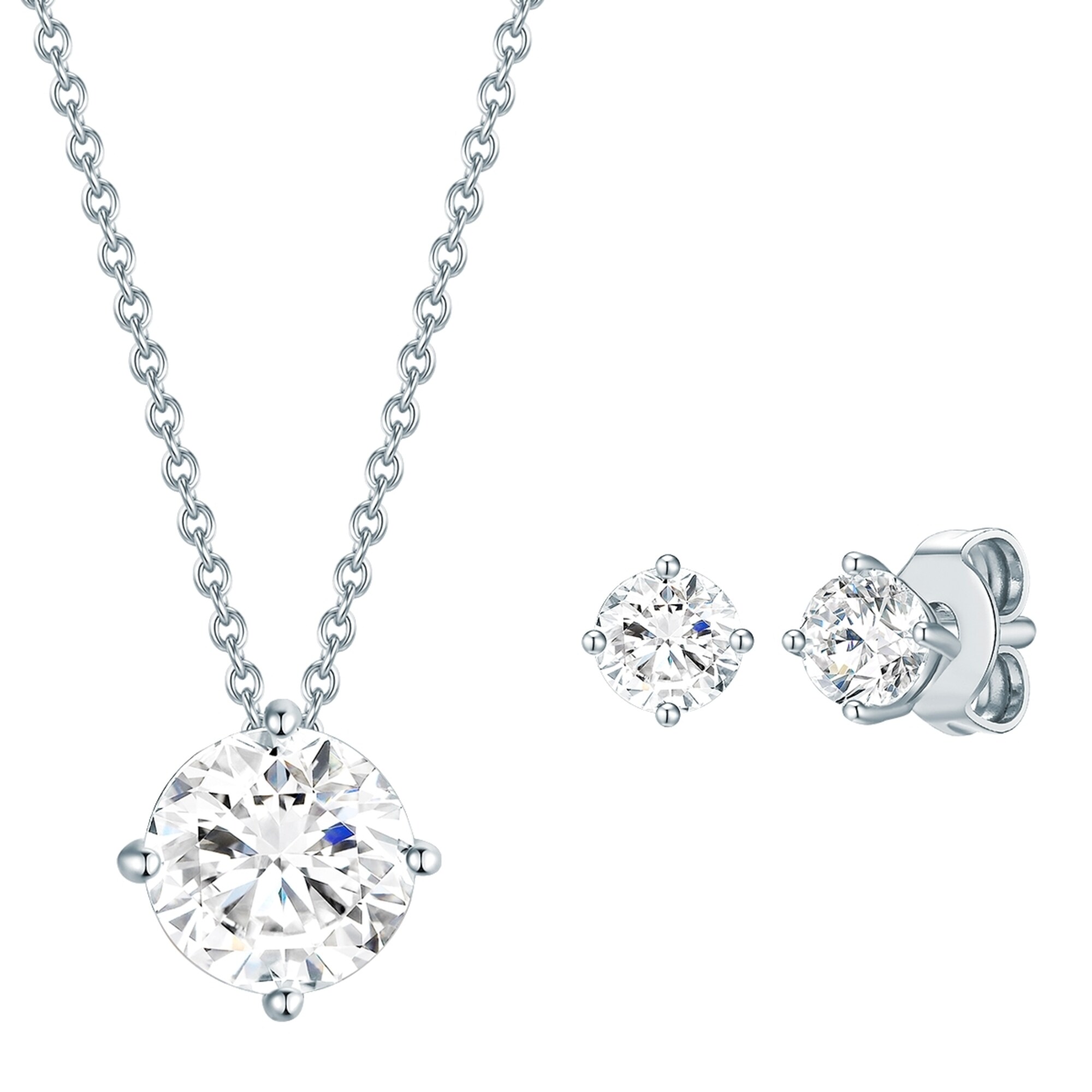 Rafaela Donata Sieraden Set Zilver / Transparant