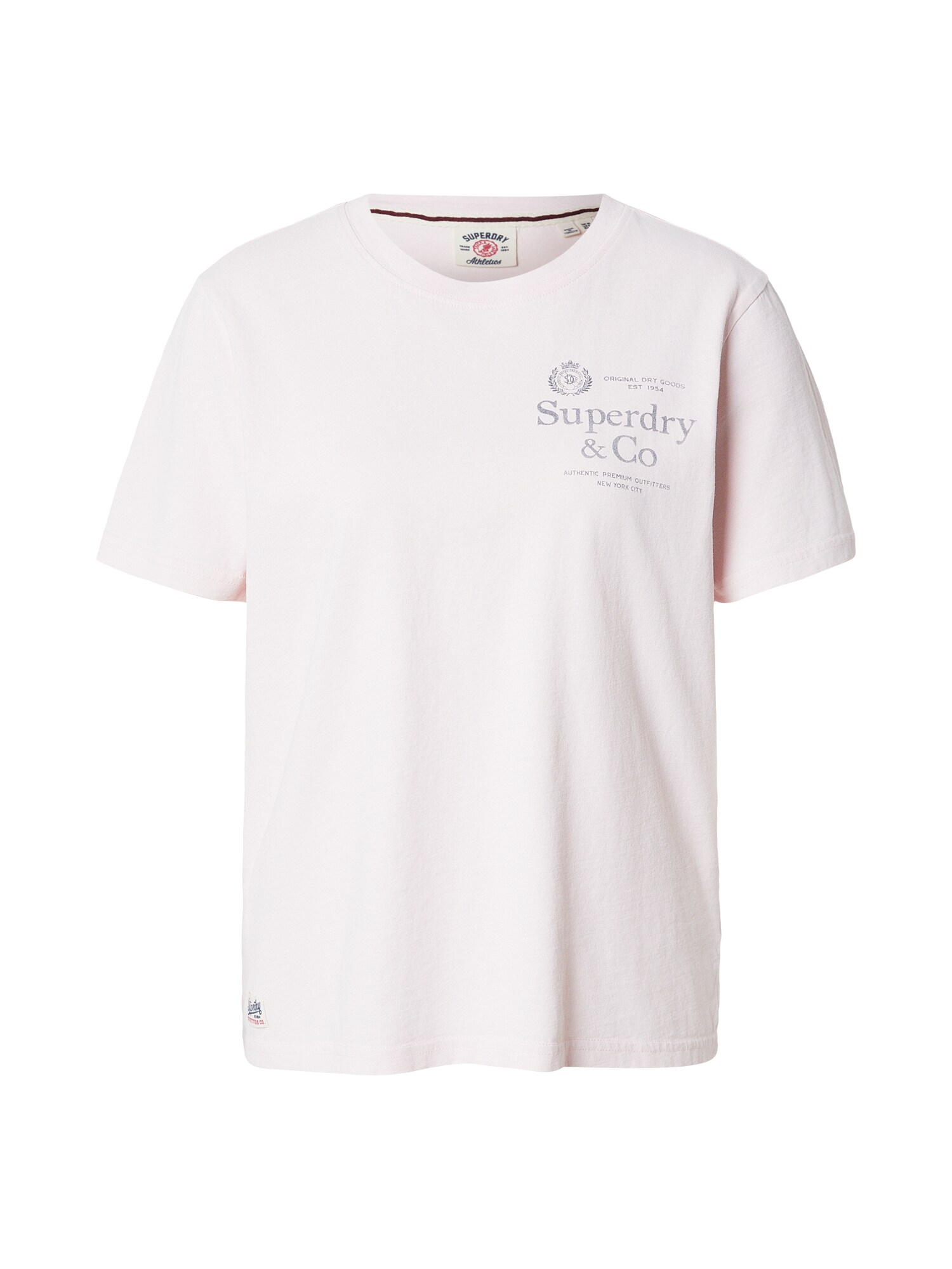 Superdry & Co Tričko  svetlosivá / pastelovo ružová