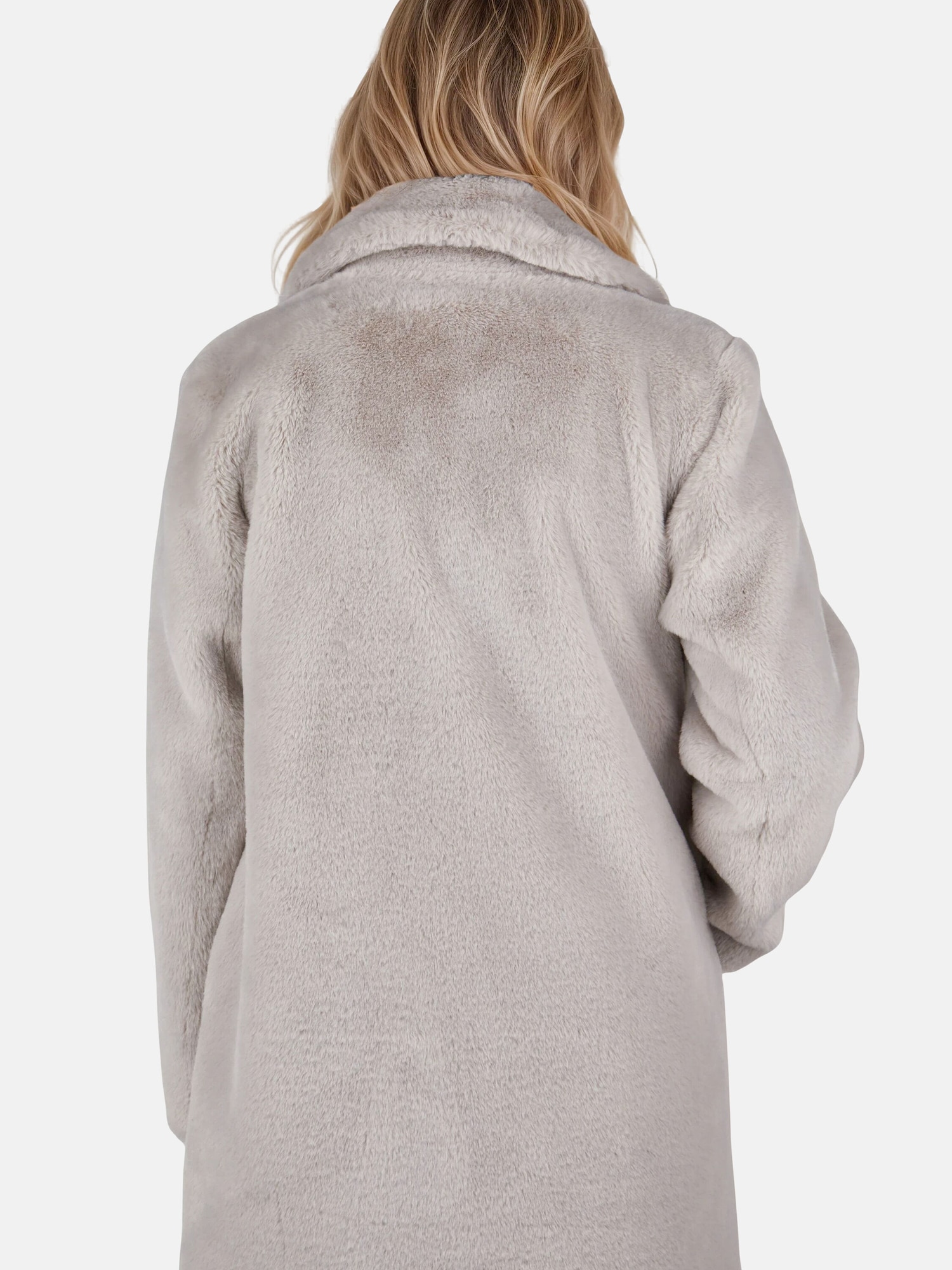 Thumbnail - White Label Webpelz-Mantel mit breitem Reverskragen, Länge Gr. 38 ca. 85 cm