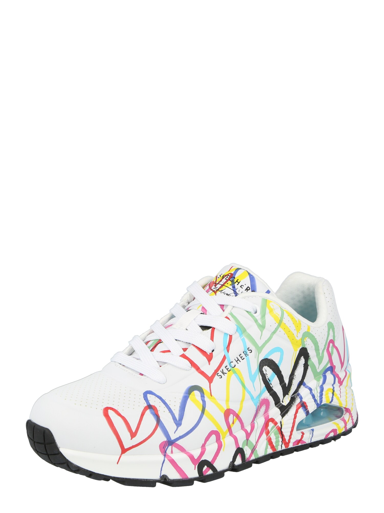 SKECHERS Nízke tenisky 'UNO-SPREAD THE LOVE'  tyrkysová / ružová / čierna / biela
