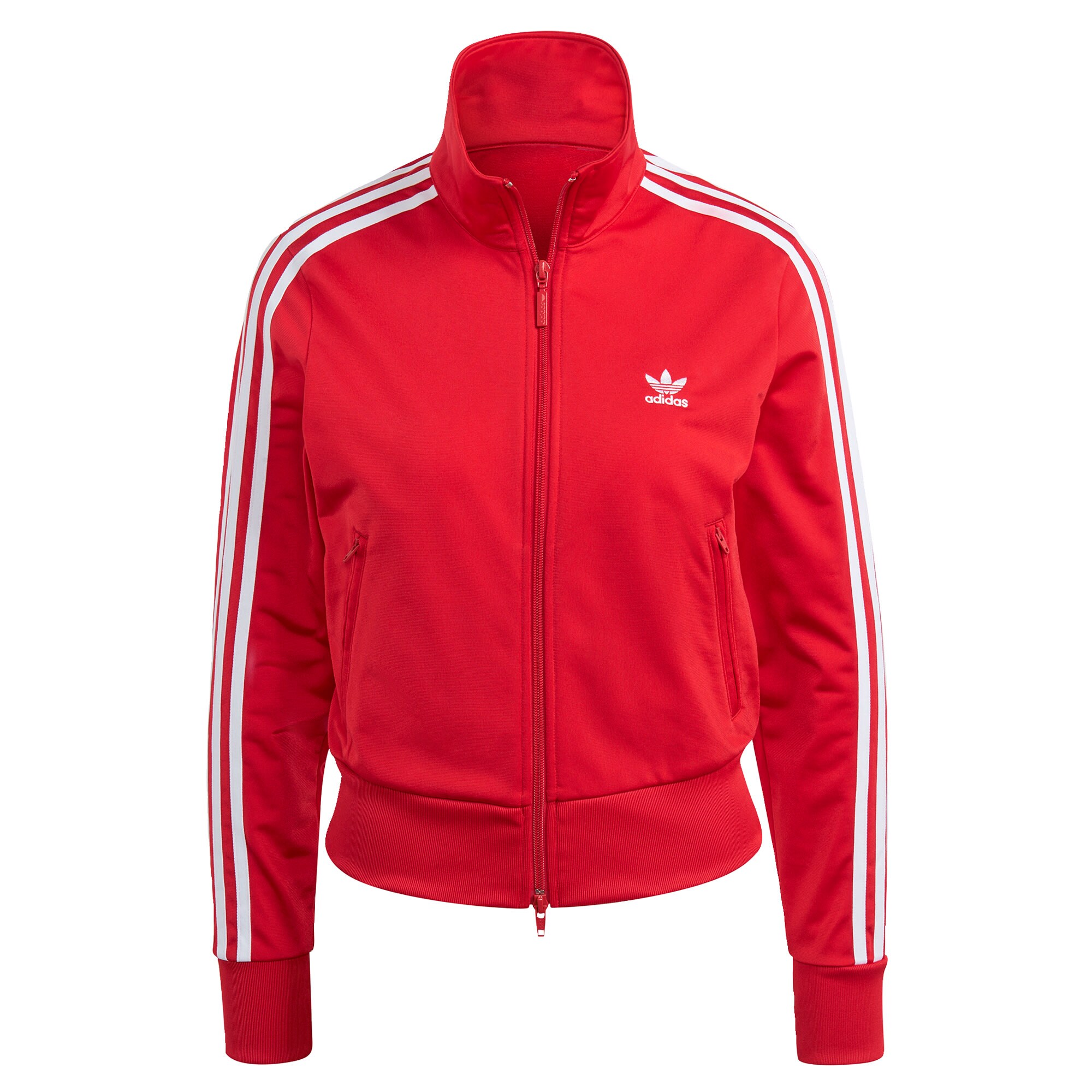 ADIDAS ORIGINALS Demisezoninė striukė 'Firebird'  balta / raudona