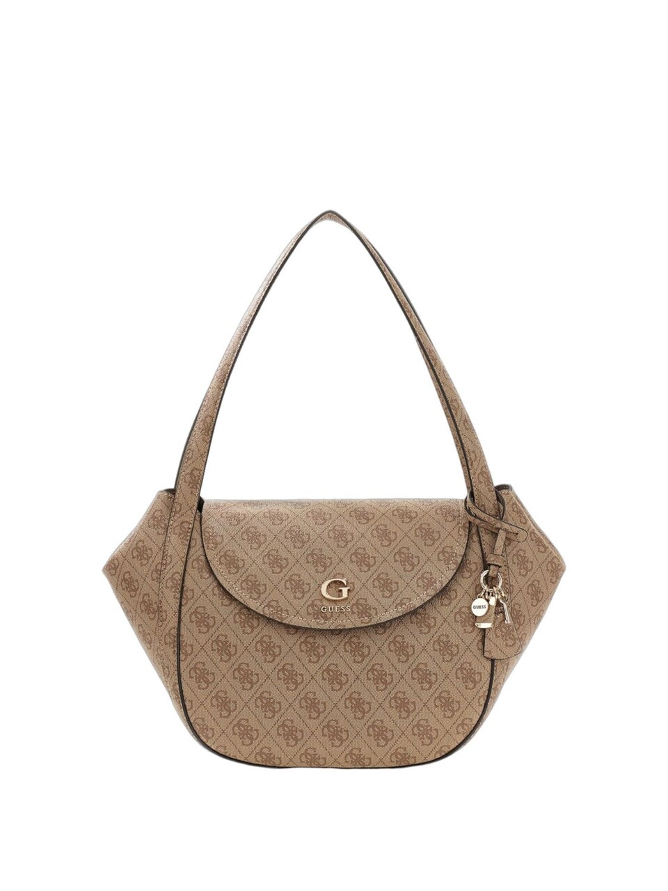Handväska 'Guess Sac à Rabat Coleen Monogramme Latte Logo'