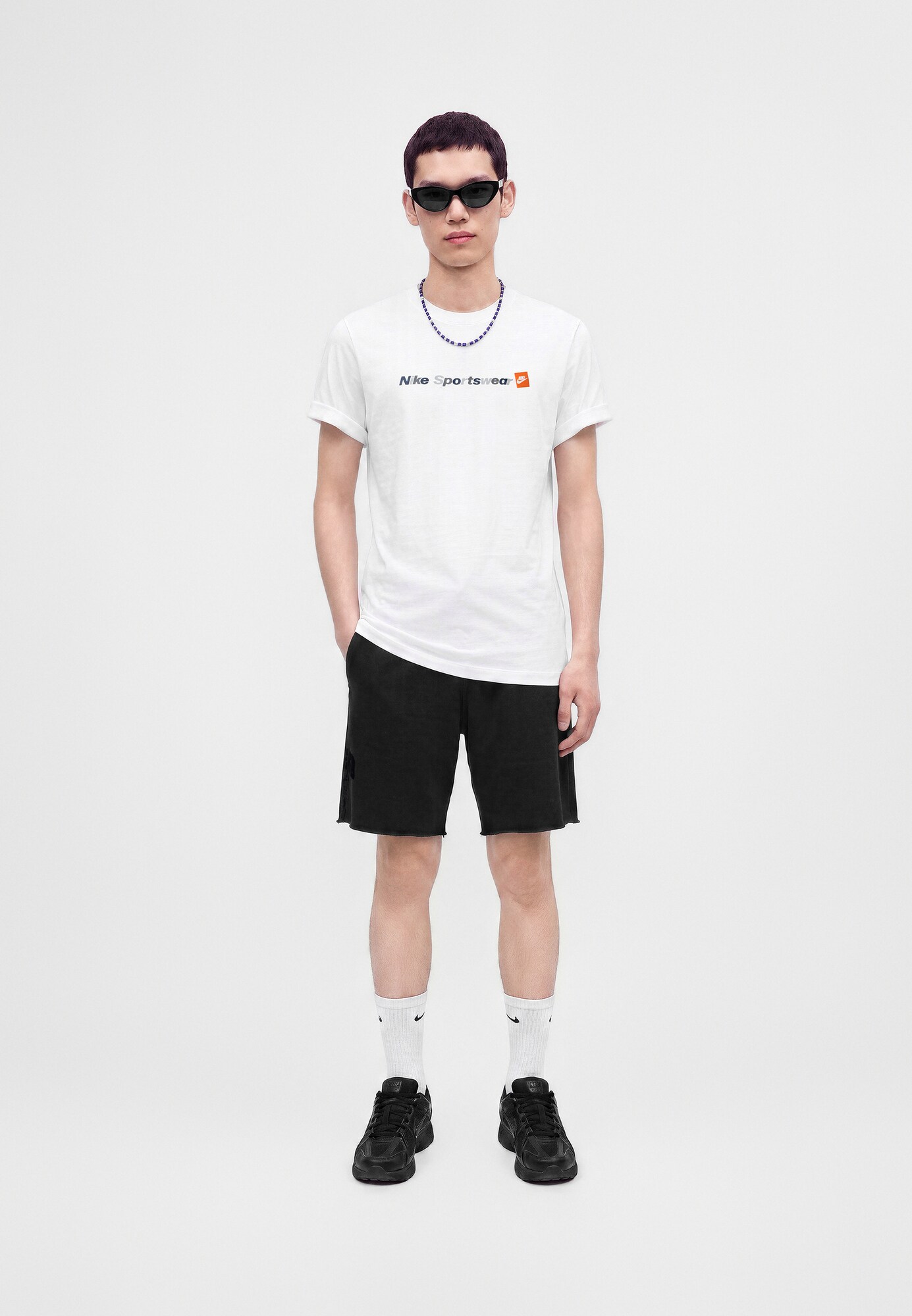 Nike Sportswear Camiseta  navy / gris / naranja / blanco – imagen 4