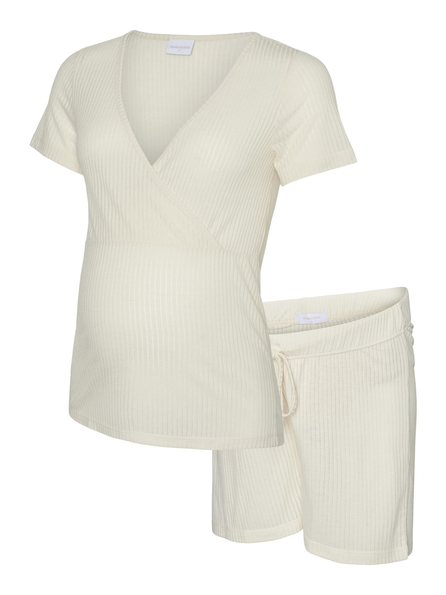 MAMALICIOUS Pantaloni scurți MLPANSY  ecru