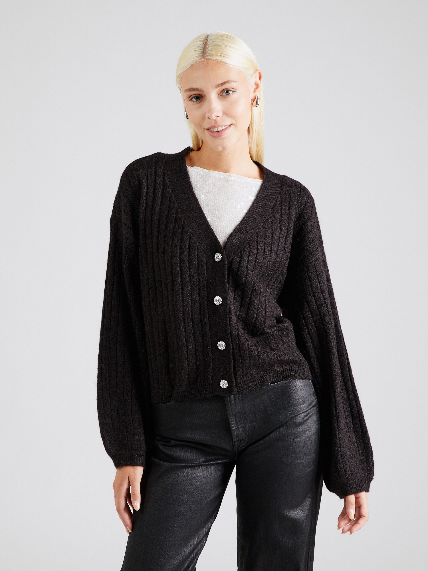 VERO MODA Kardigán 'VMELYA'  fekete termék 2. képe