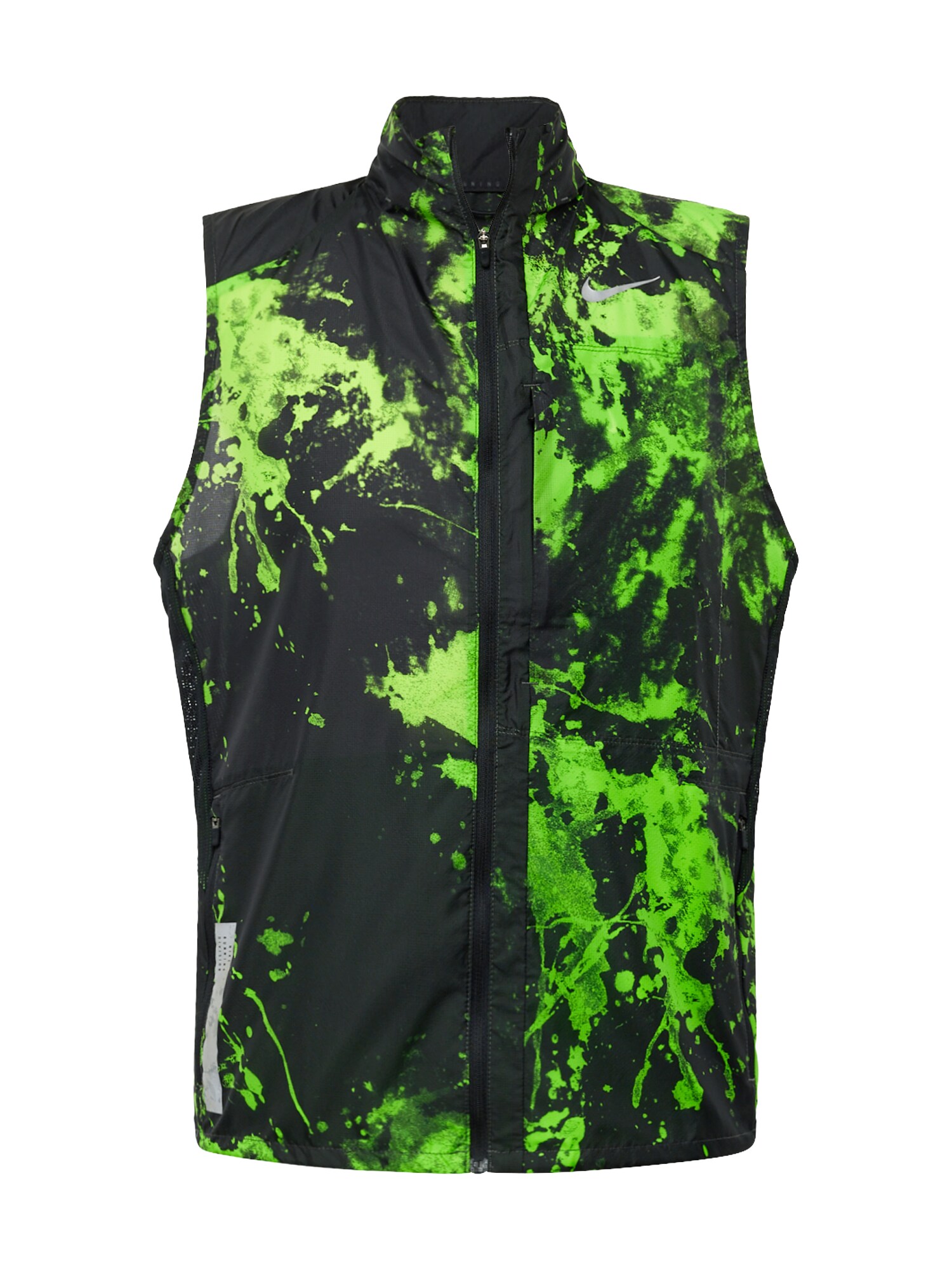NIKE Športová vesta  svetlosivá / jedľová / neónovo zelená