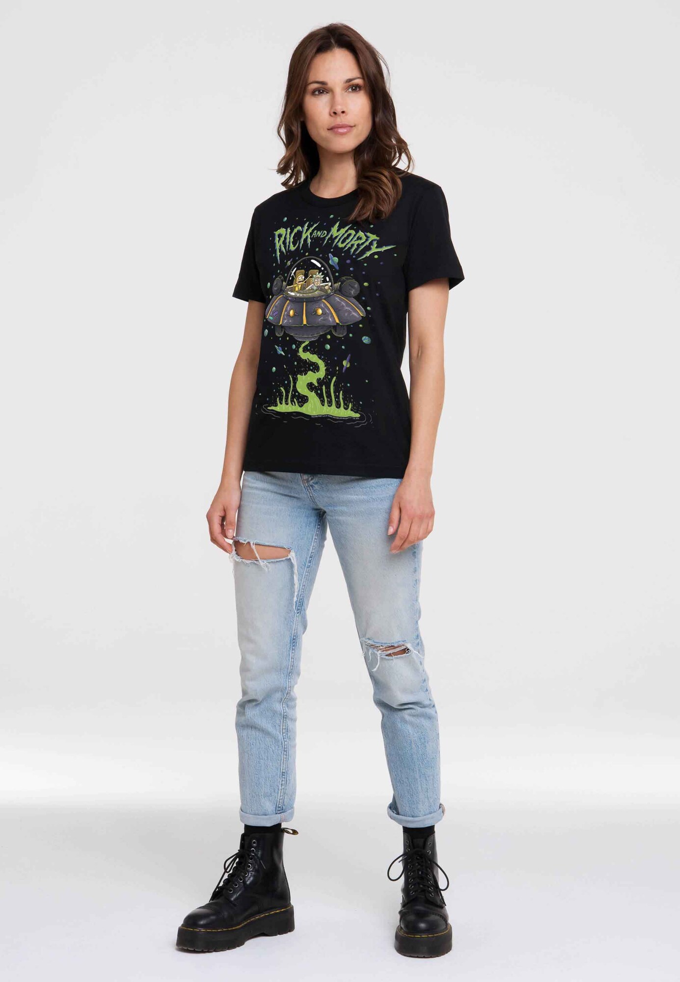 Thumbnail - LOGOSHIRT T-Shirt Rick & Morty - Raumschiff