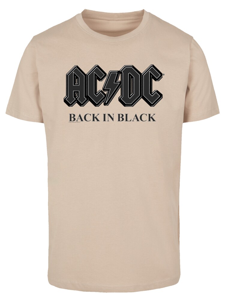 F4NT4STIC T Shirt 'ACDC Back in Black' Herren Größe 5XL sand / schwarz