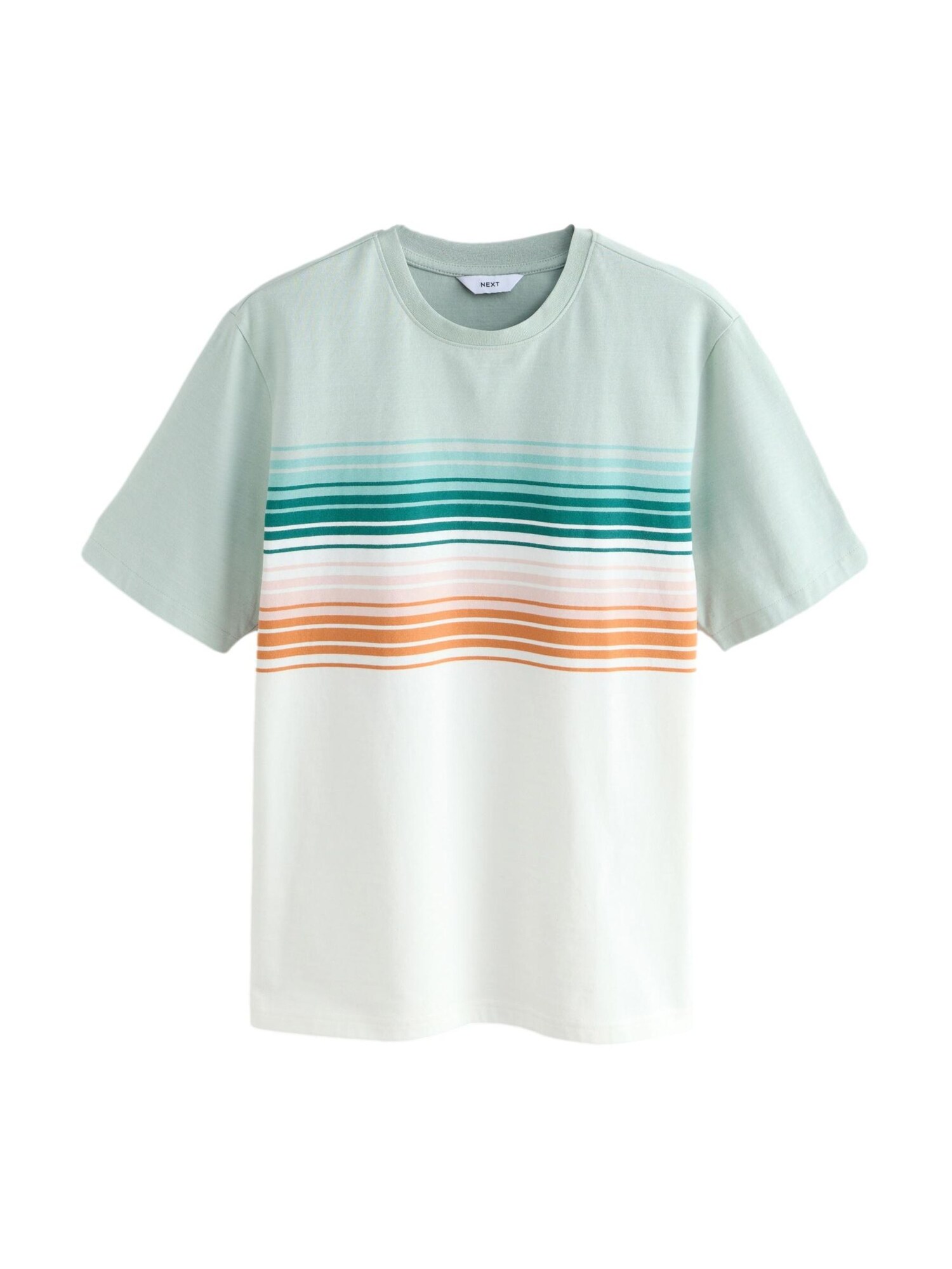 Next Camiseta  petróleo / verde claro / naranja oscuro / blanco