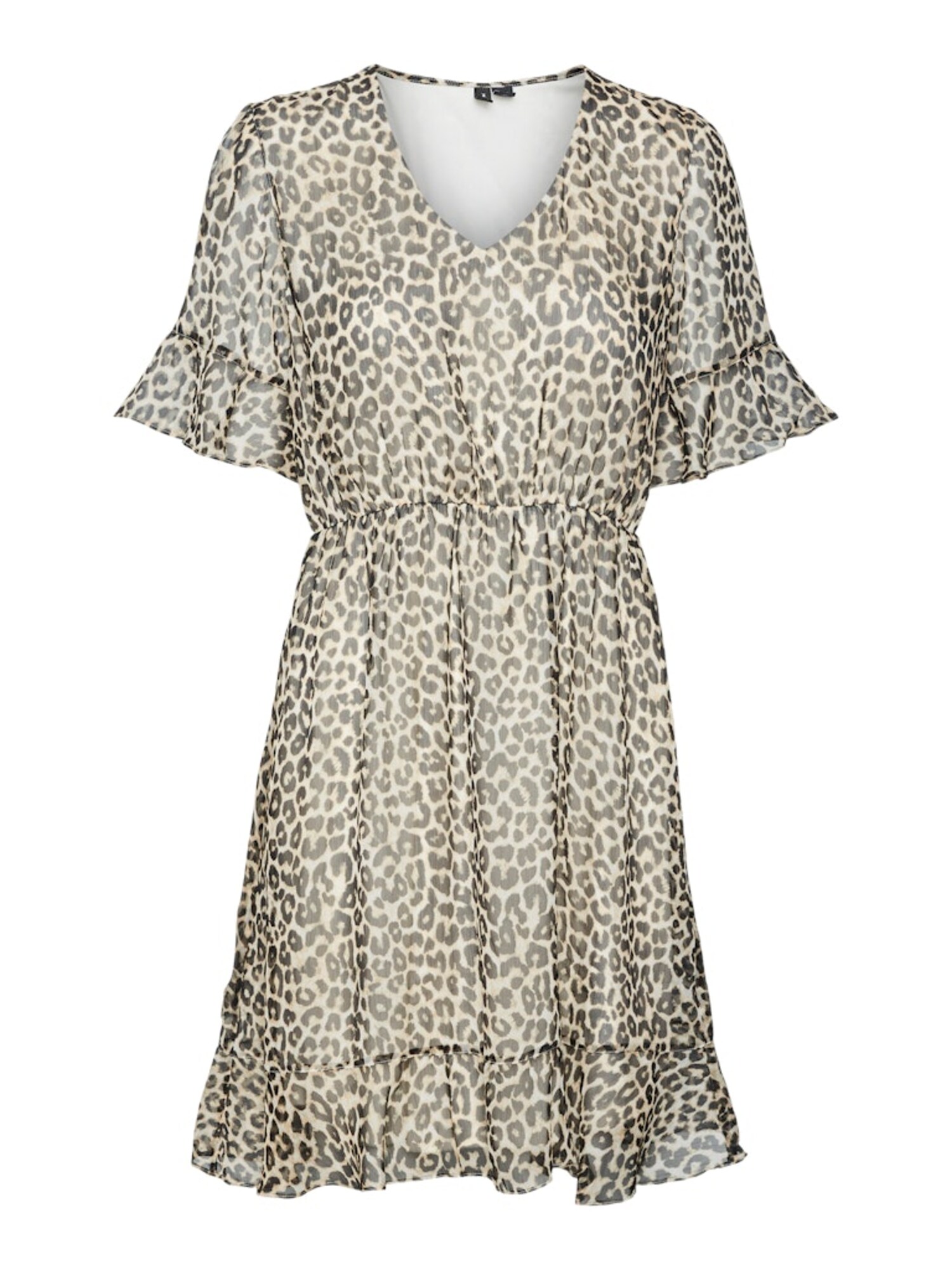 VERO MODA Rochie de vară VMSMILLA  bej deschis / maro cappuccino / maro închis