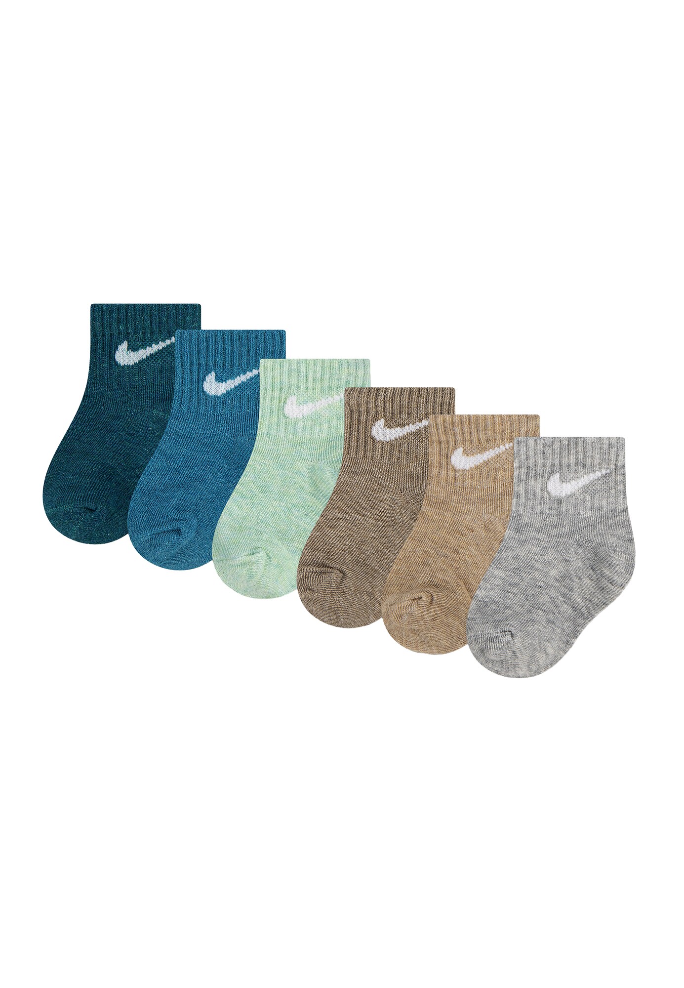 Nike Sportswear Șosete SWOOSH cyan / maro / maro cappuccino / gri / verde petrol / verde pin / verde deschis