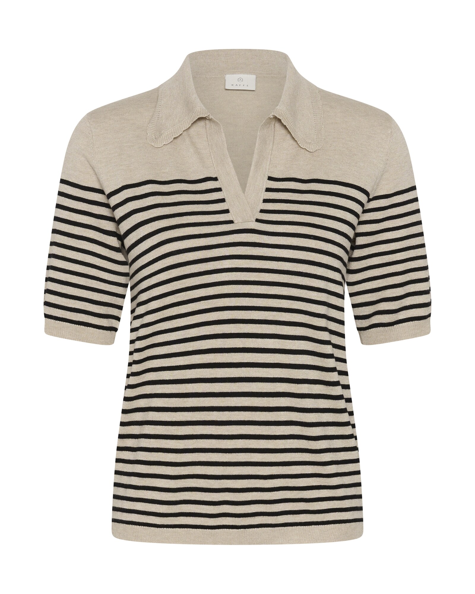 Kaffe Jersey 'KALizza'  taupe / negro