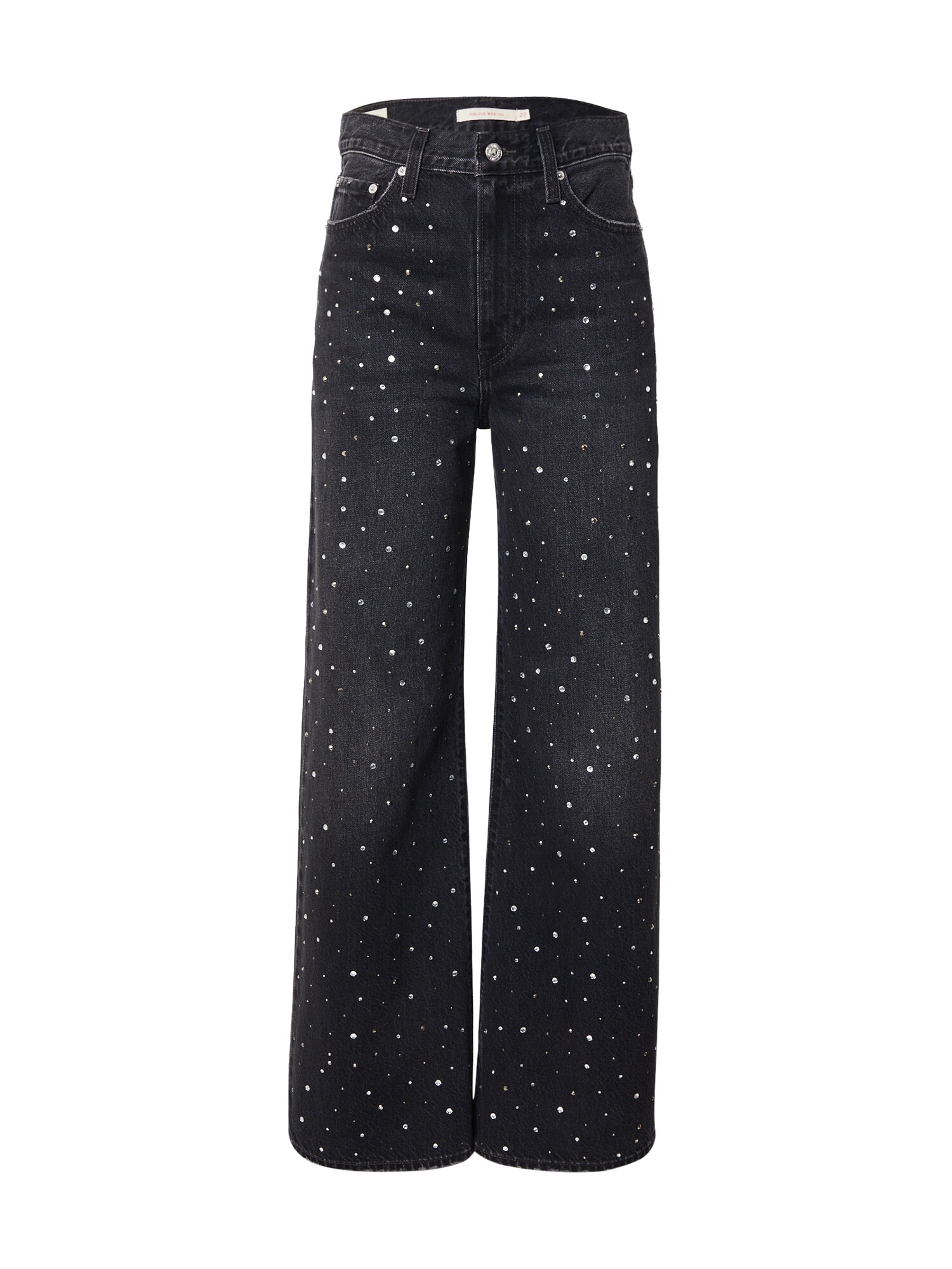 LEVIS ® Jeans RIBCAGE  negru denim / argintiu