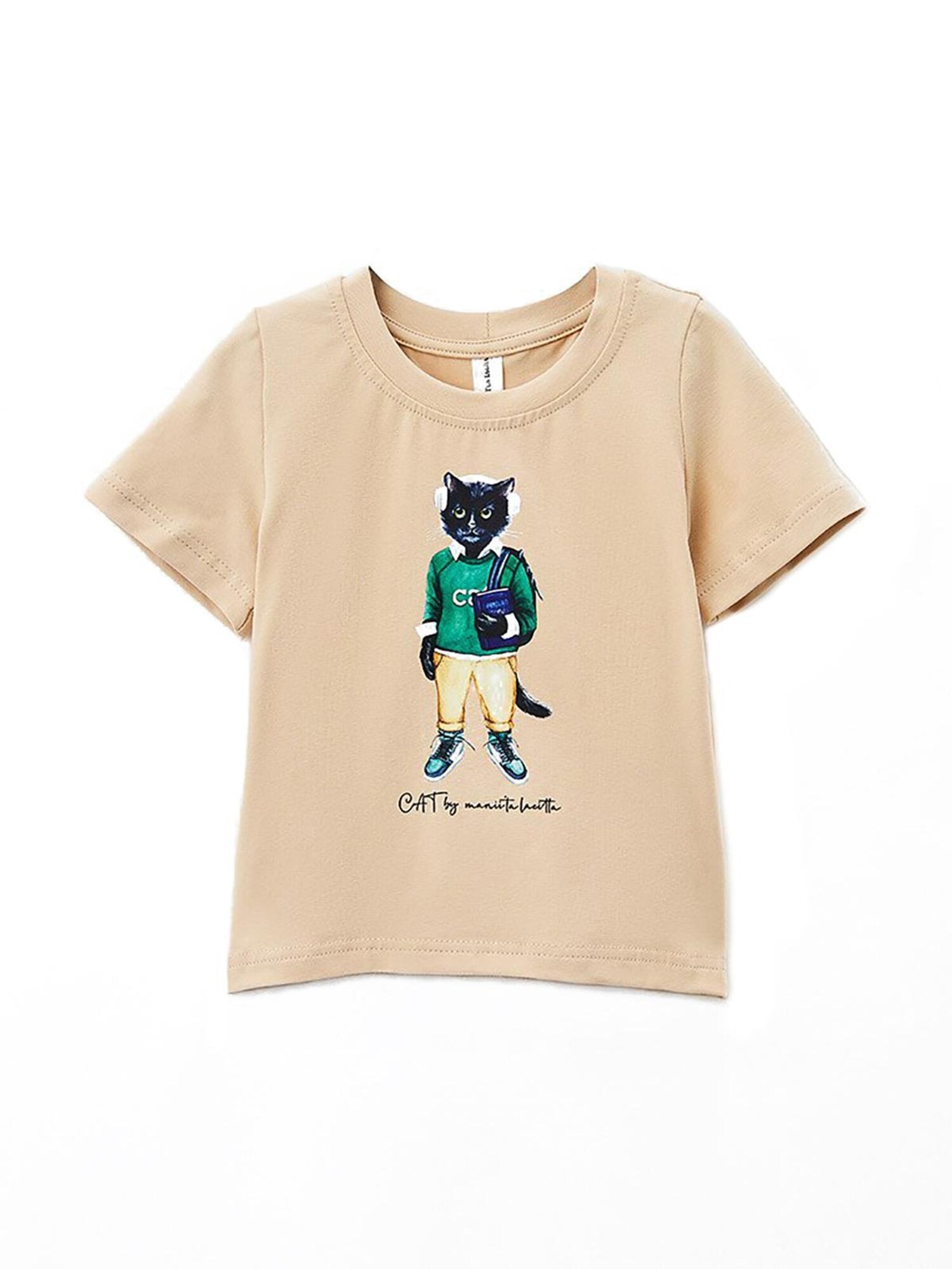 Cat e Lolette Tričko 'School Cat'  béžová
