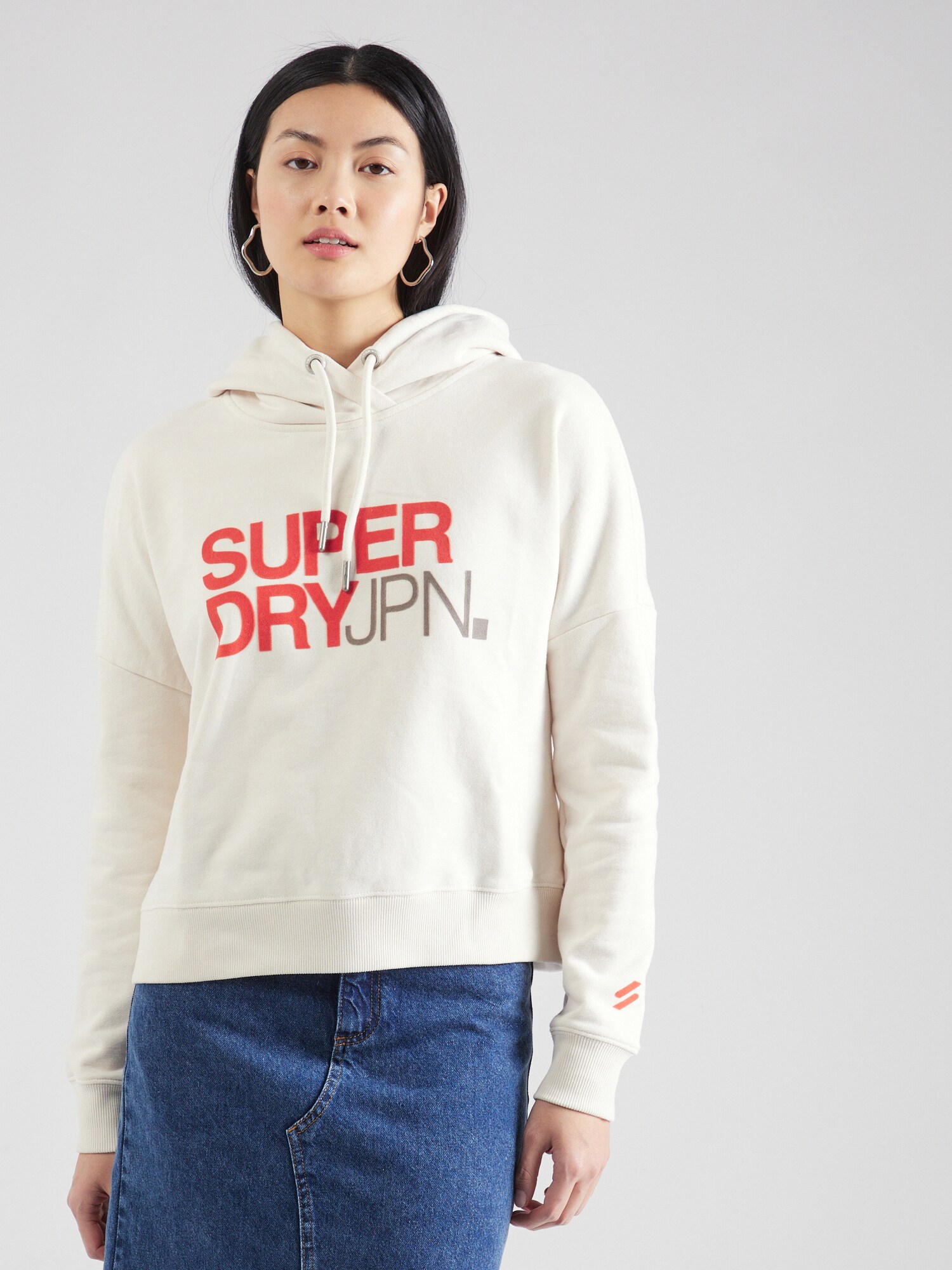 Superdry Tréning póló  barna / narancsvörös / piszkosfehér termék 2. képe