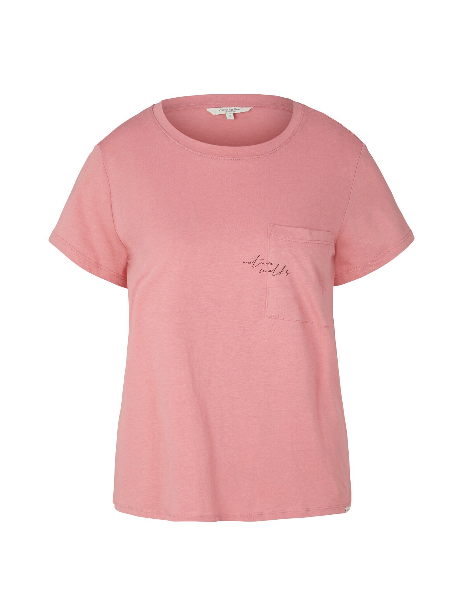 MINE TO FIVE Marškinėliai ryškiai rožinė spalva / juoda