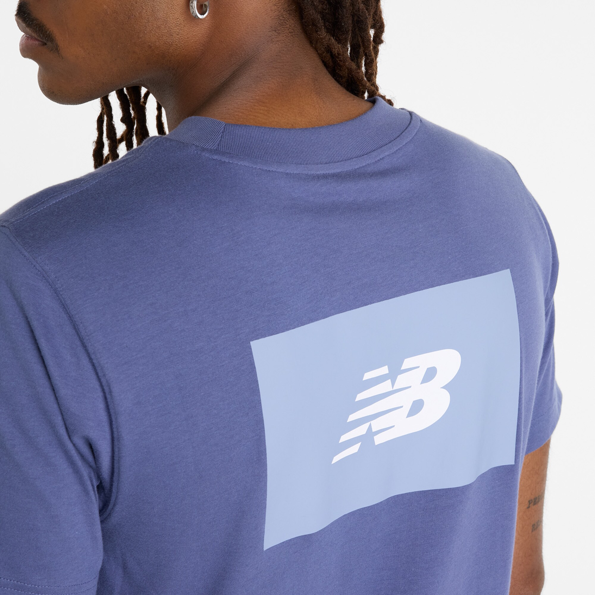 new balance Póló 'Essentials'  kék / galambkék / fehér termék 2. képe