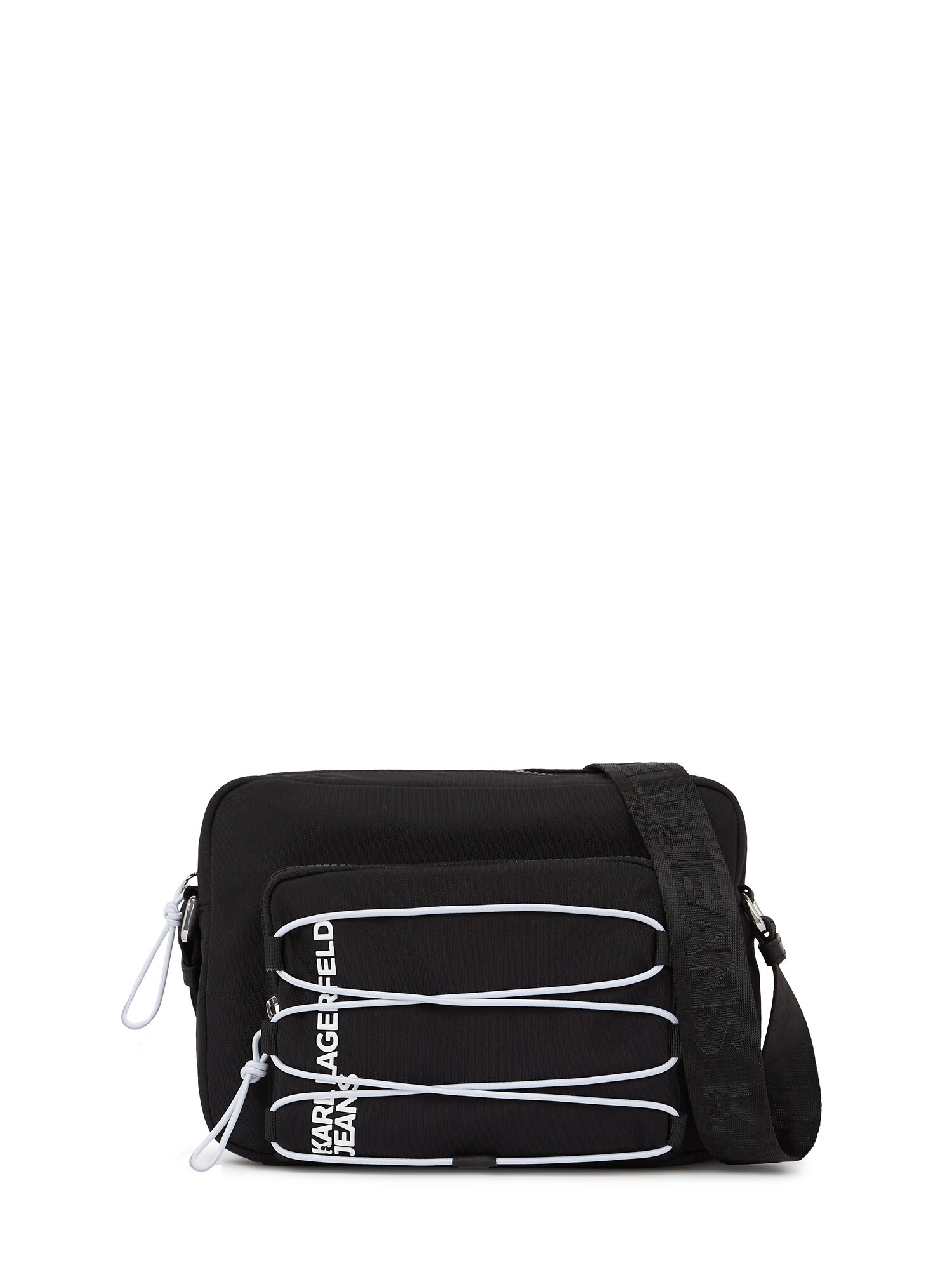 KARL LAGERFELD JEANS Geantă de umăr  negru / alb