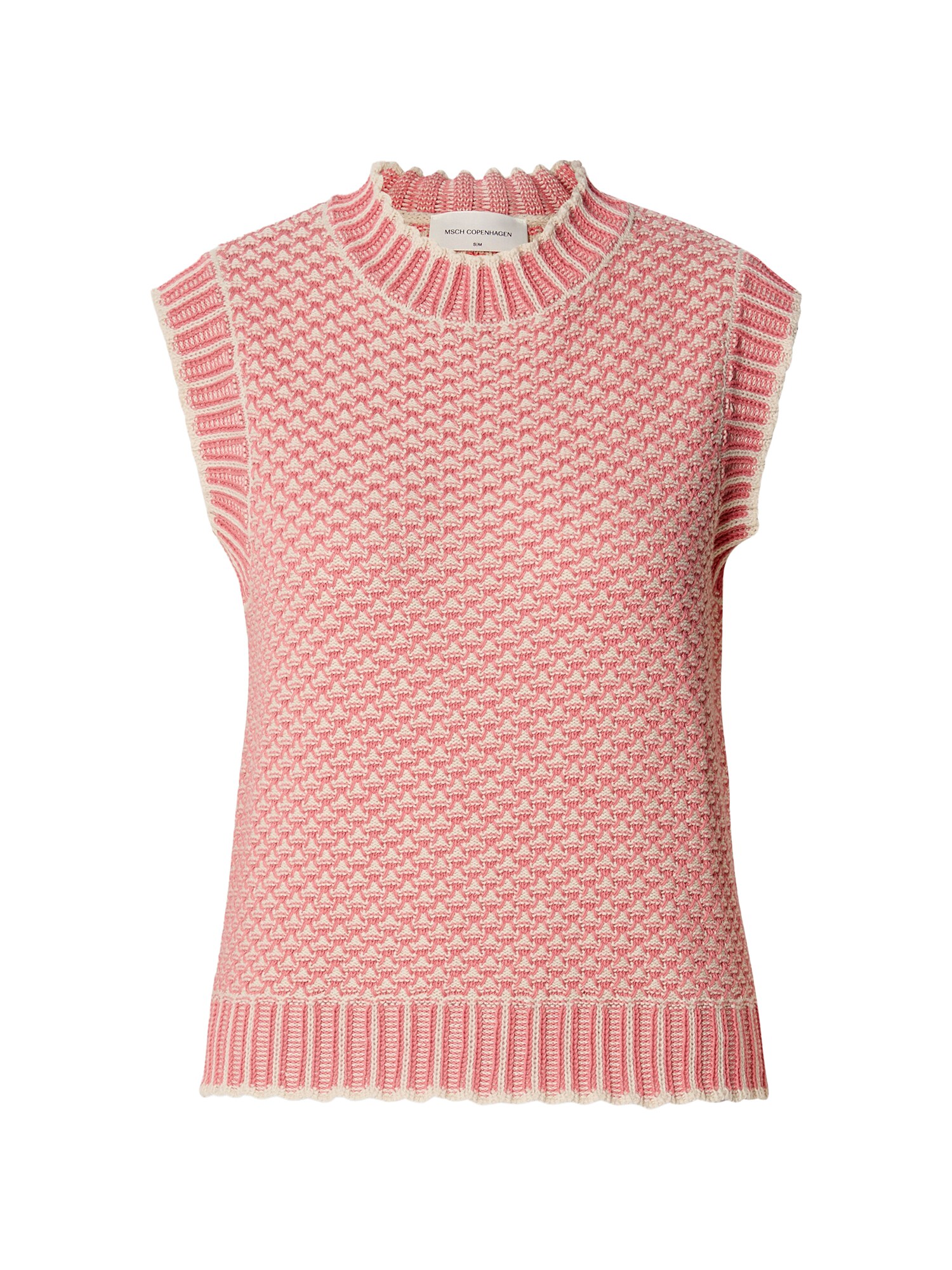 MSCH COPENHAGEN Jersey 'Pilla'  rosa pastel / blanco