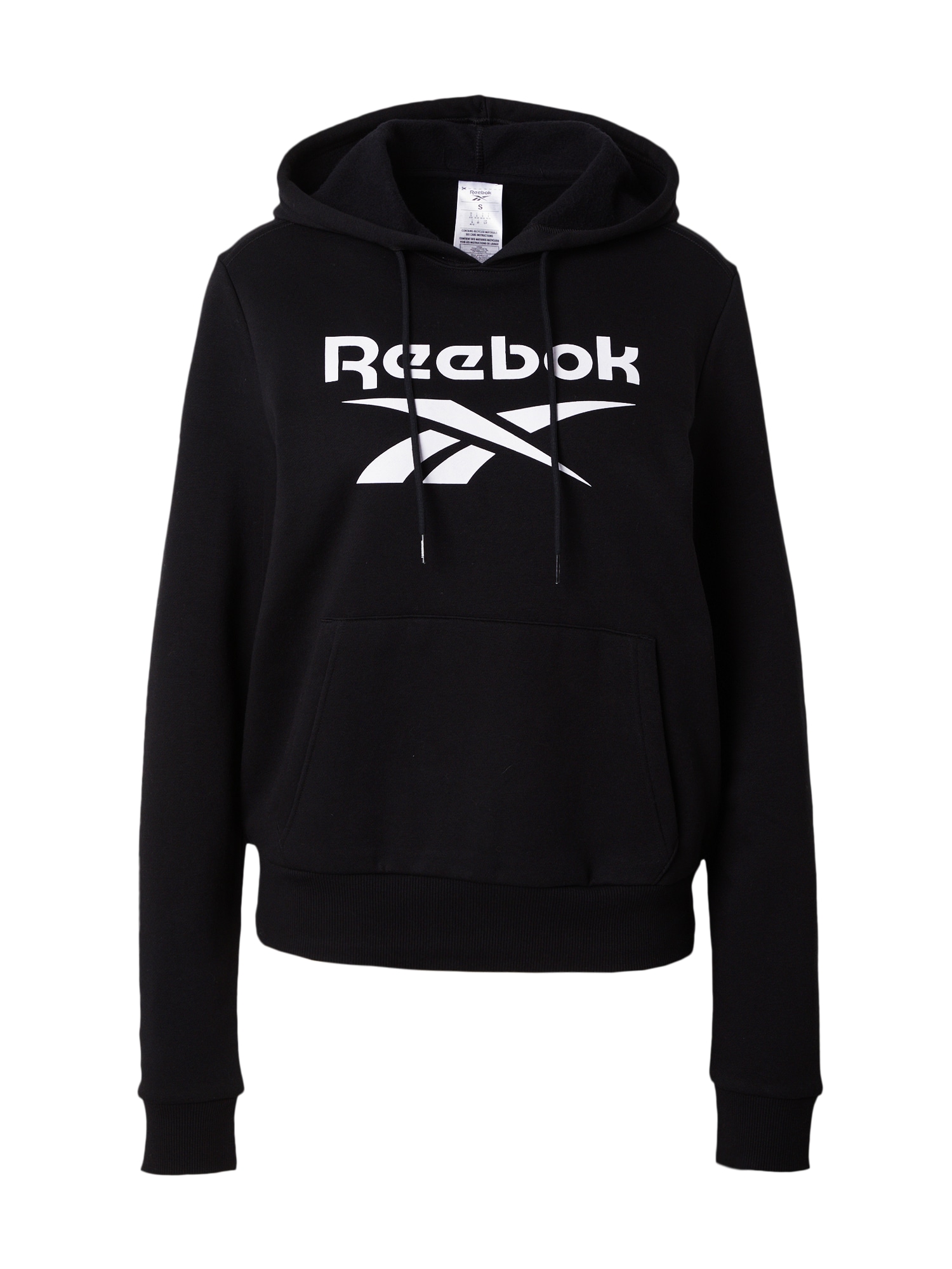 Reebok Sportska sweater majica 'Identity'  crna / bijela
