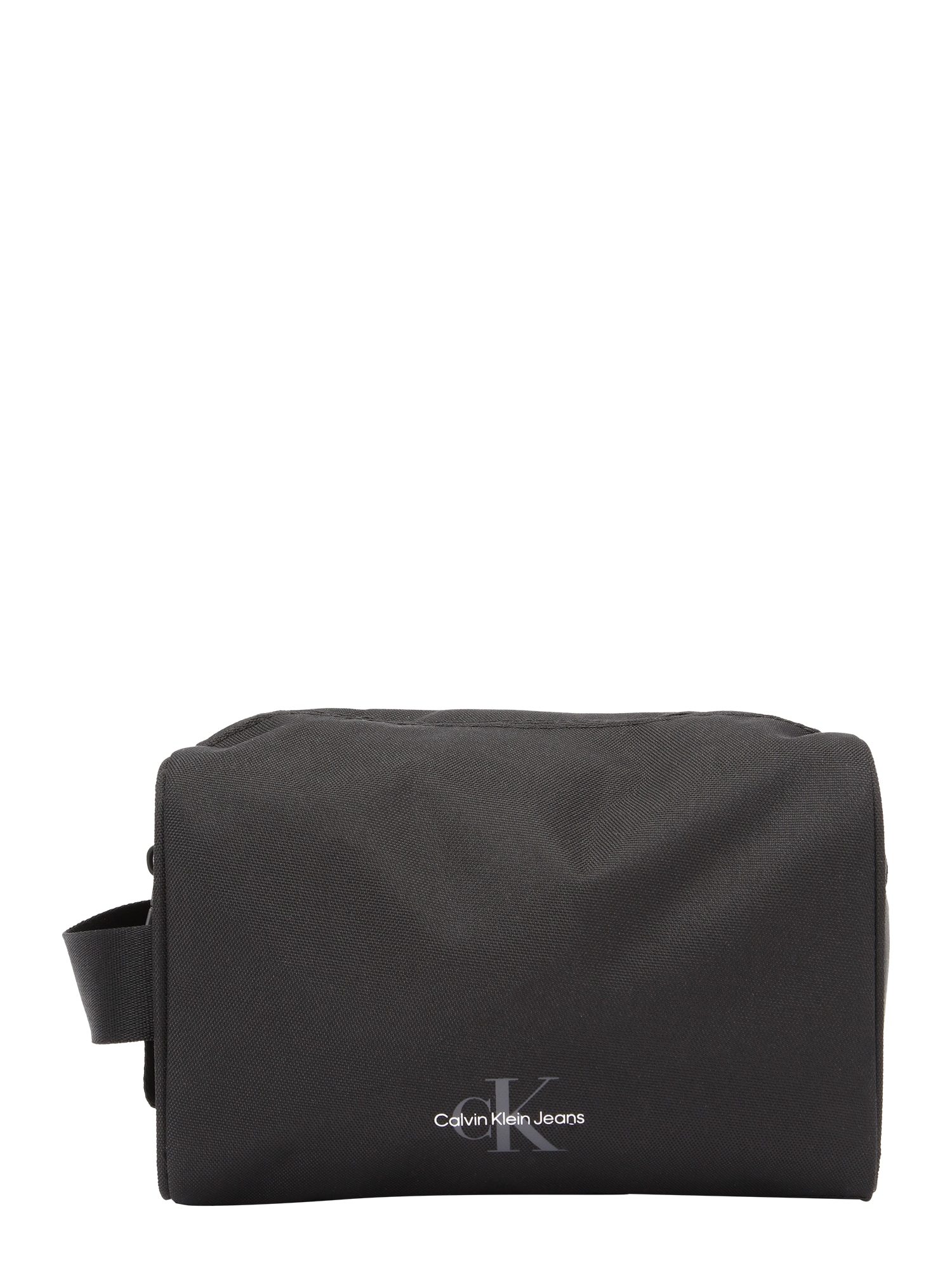 Calvin Klein Jeans Tuoleto reikmenų krepšys 'ESSENTIALS' tamsiai pilka / juoda / balkšva
