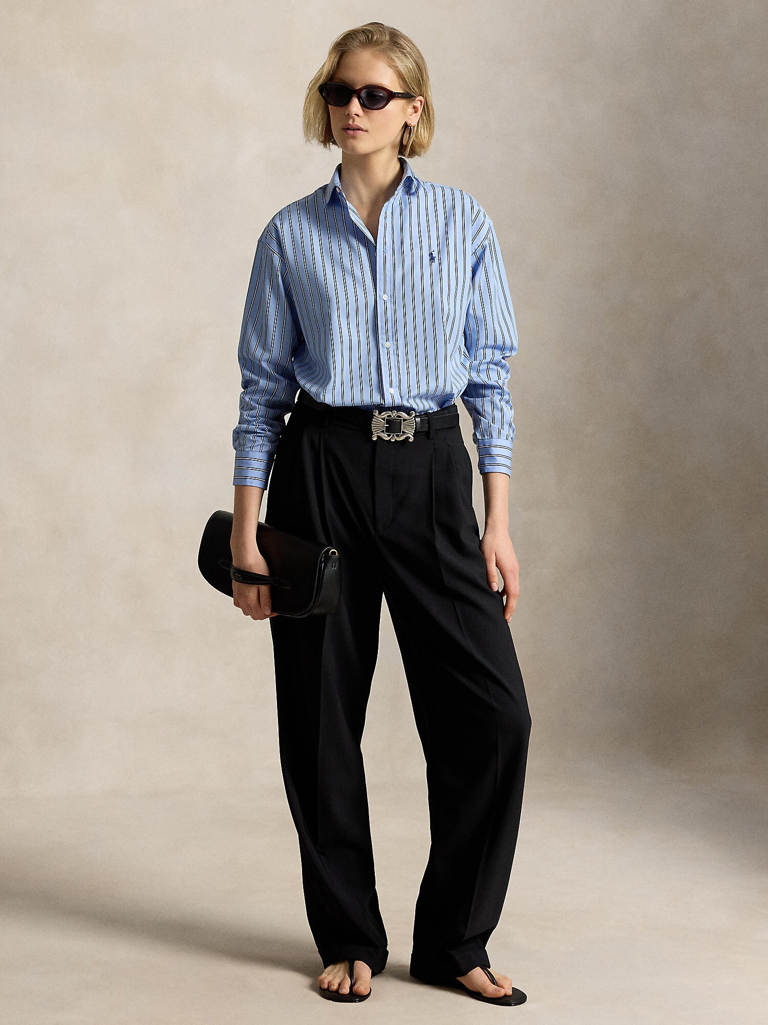 Polo Ralph Lauren Blusa  navy / azul claro / blanco – imagen 4