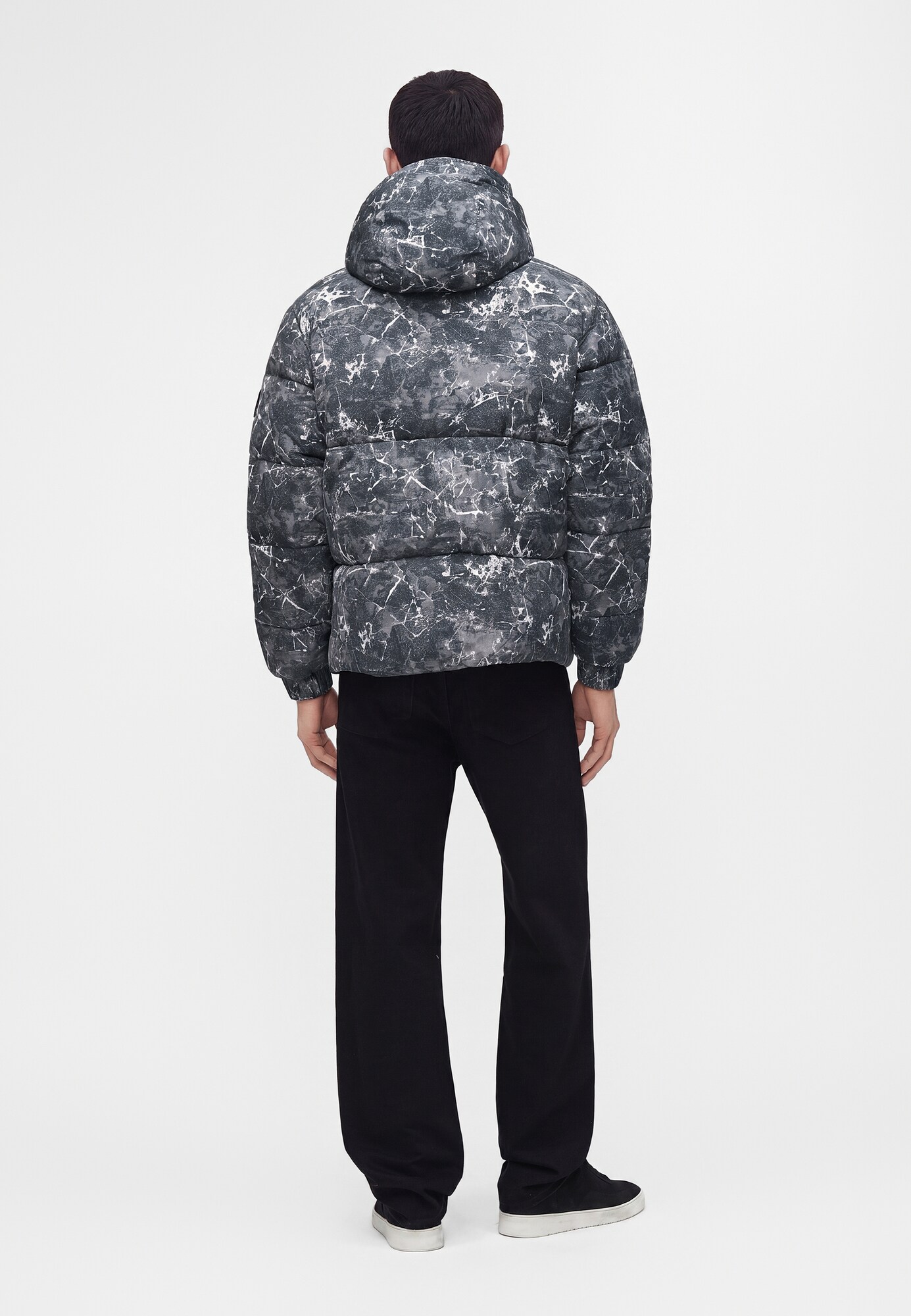 KARL LAGERFELD JEANS Chaqueta de invierno gris / gris oscuro / blanco – imagen 3