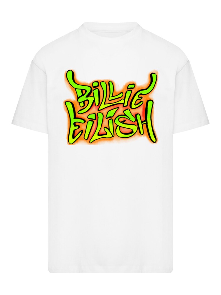 F4NT4STIC T-Shirt 'Billie Eilish' Herren Größe 5XL neongrün / hellorange / weiß