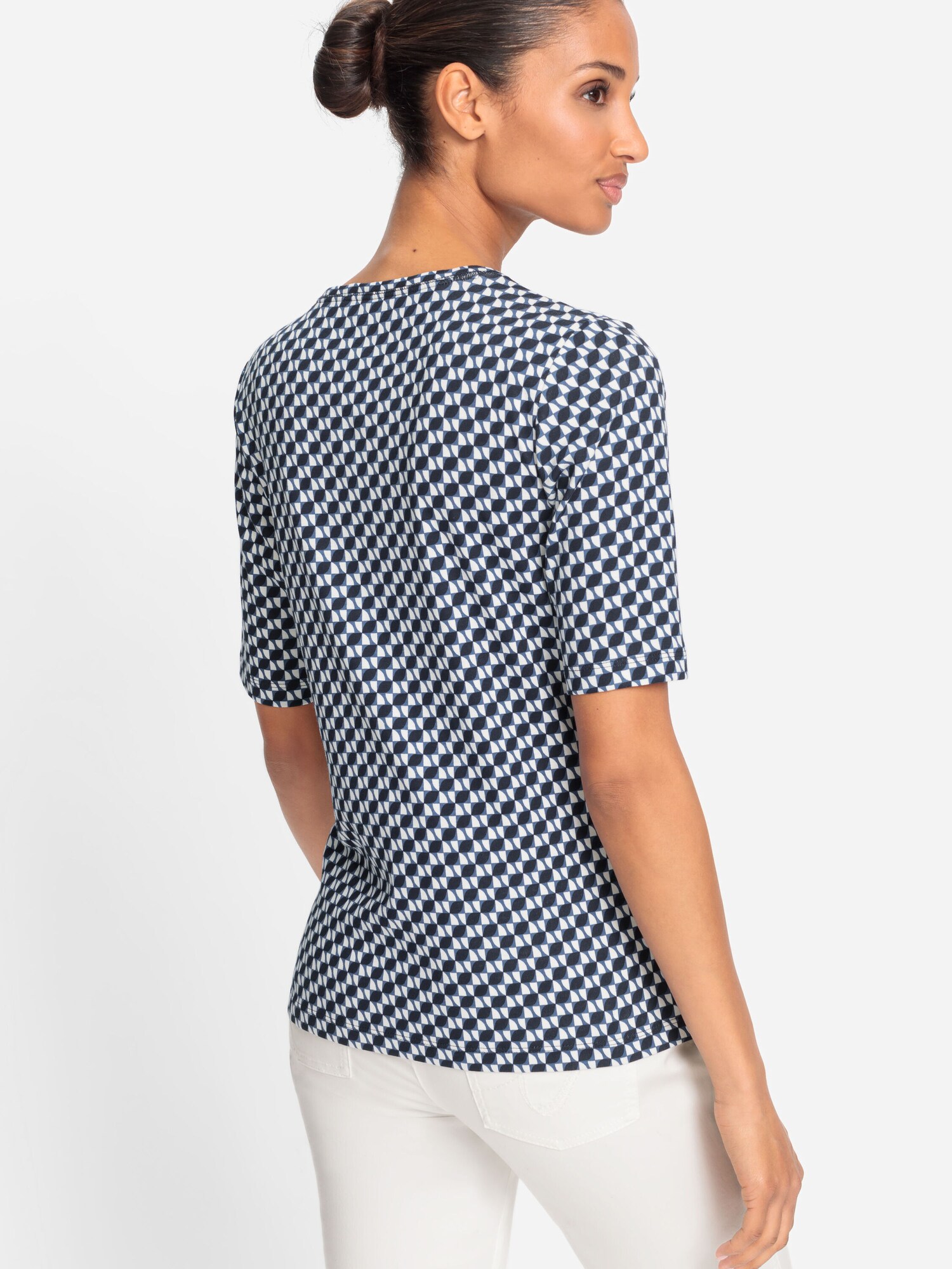 Thumbnail - Shirt mit geometrischen Allover-Print