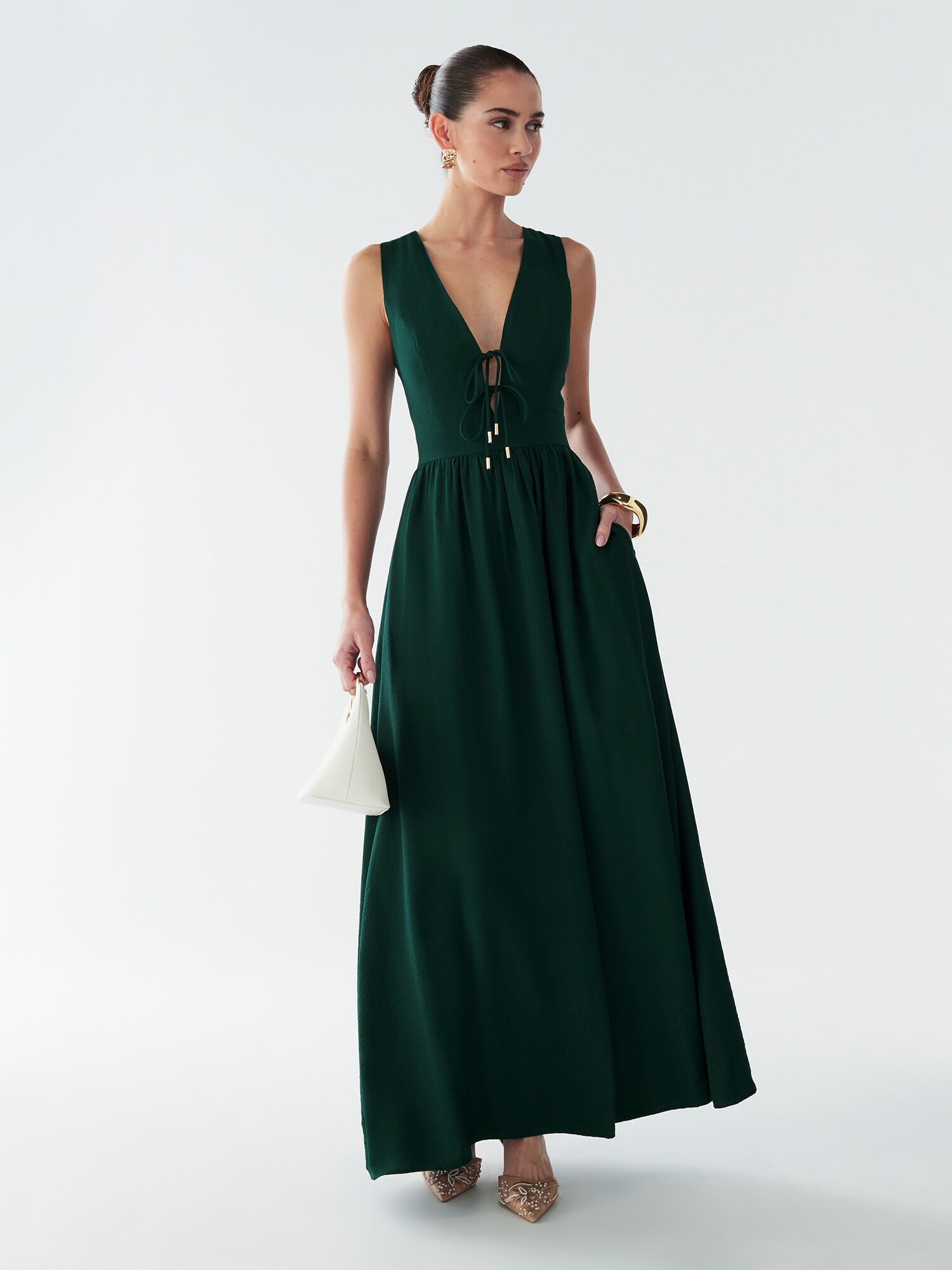 BWLDR Rochie Amber  verde închis