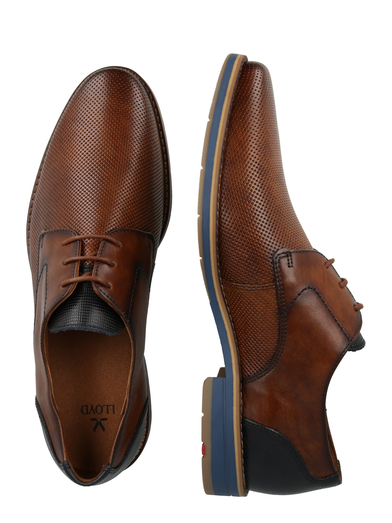 LLOYD Zapatos con cordón 'Drift 110' cognac / negro – imagen 2