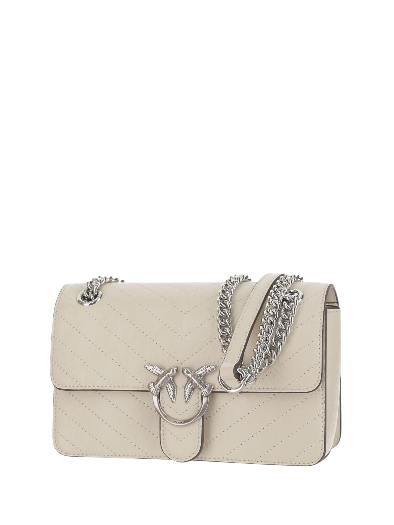 Pinko Bolso Bolso con solapa Love One Light Mini Vitello Wr Blanco para mujer