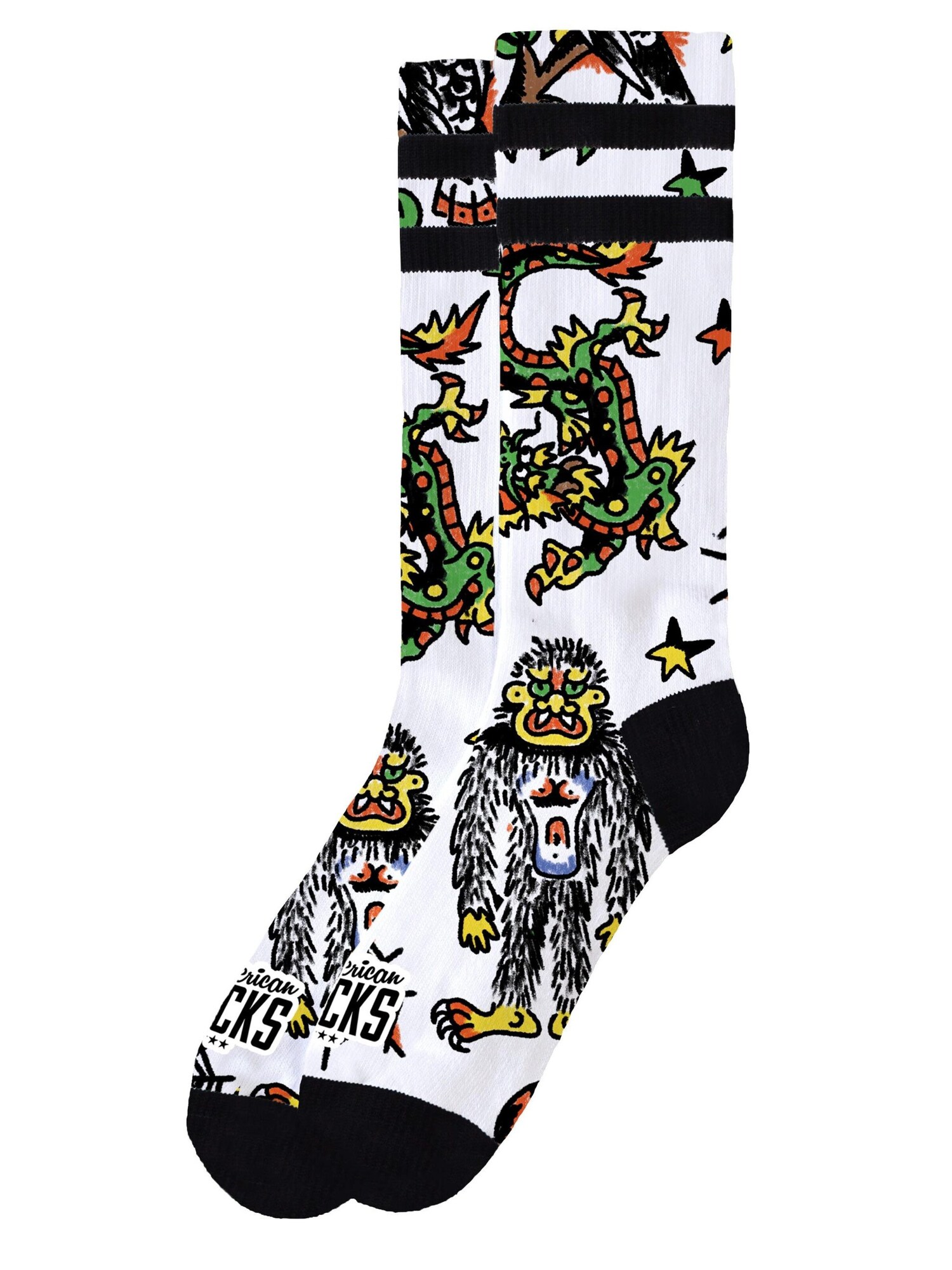 American Socks Calcetines 'Outlaw'  blanco