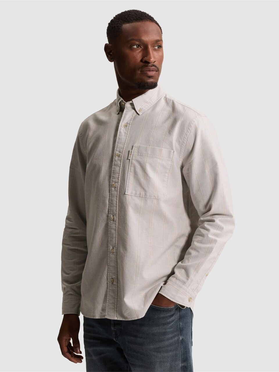 Skjorta 'Oxford shirt with stripe pattern'