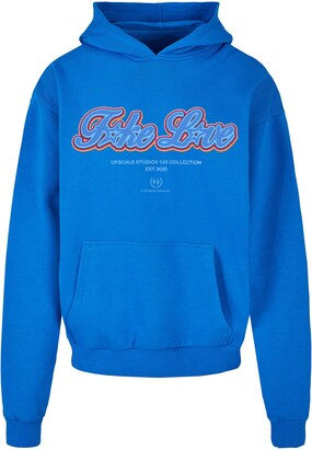 MT Upscale Sweatshirt ‘F*ke L*ve’ Kobaltblauw / Azuur / Oranje / Bourgogne