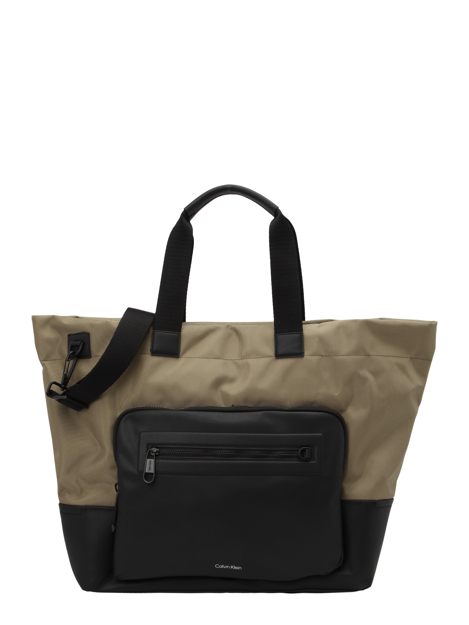 Calvin Klein Pirkinių krepšys žalia / juoda