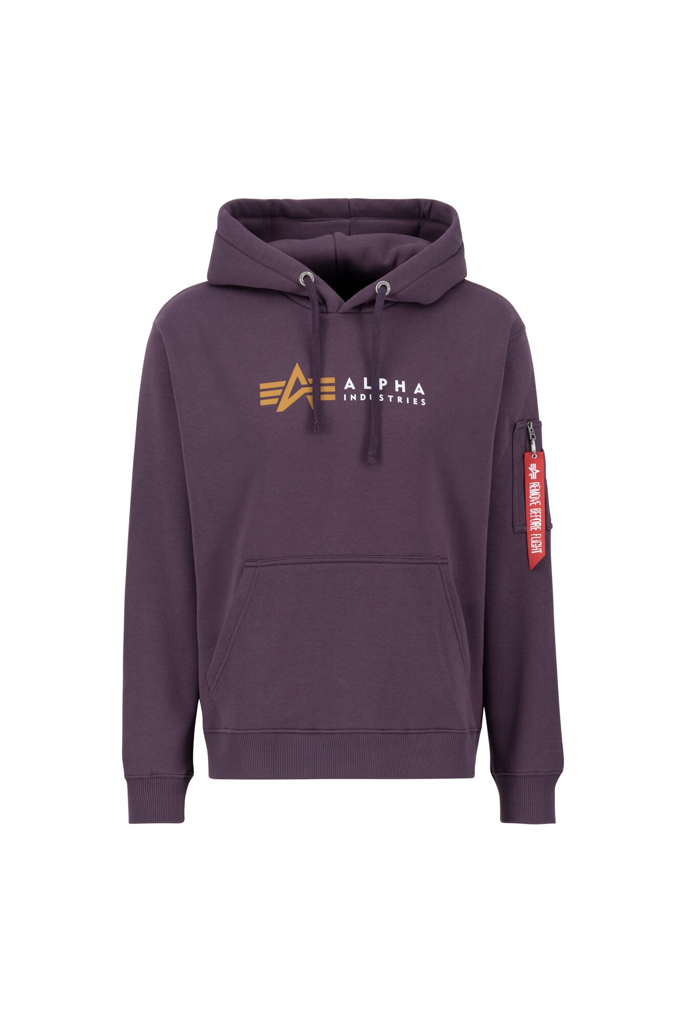 ALPHA INDUSTRIES Mikina  svetlohnedá / fialová / biela