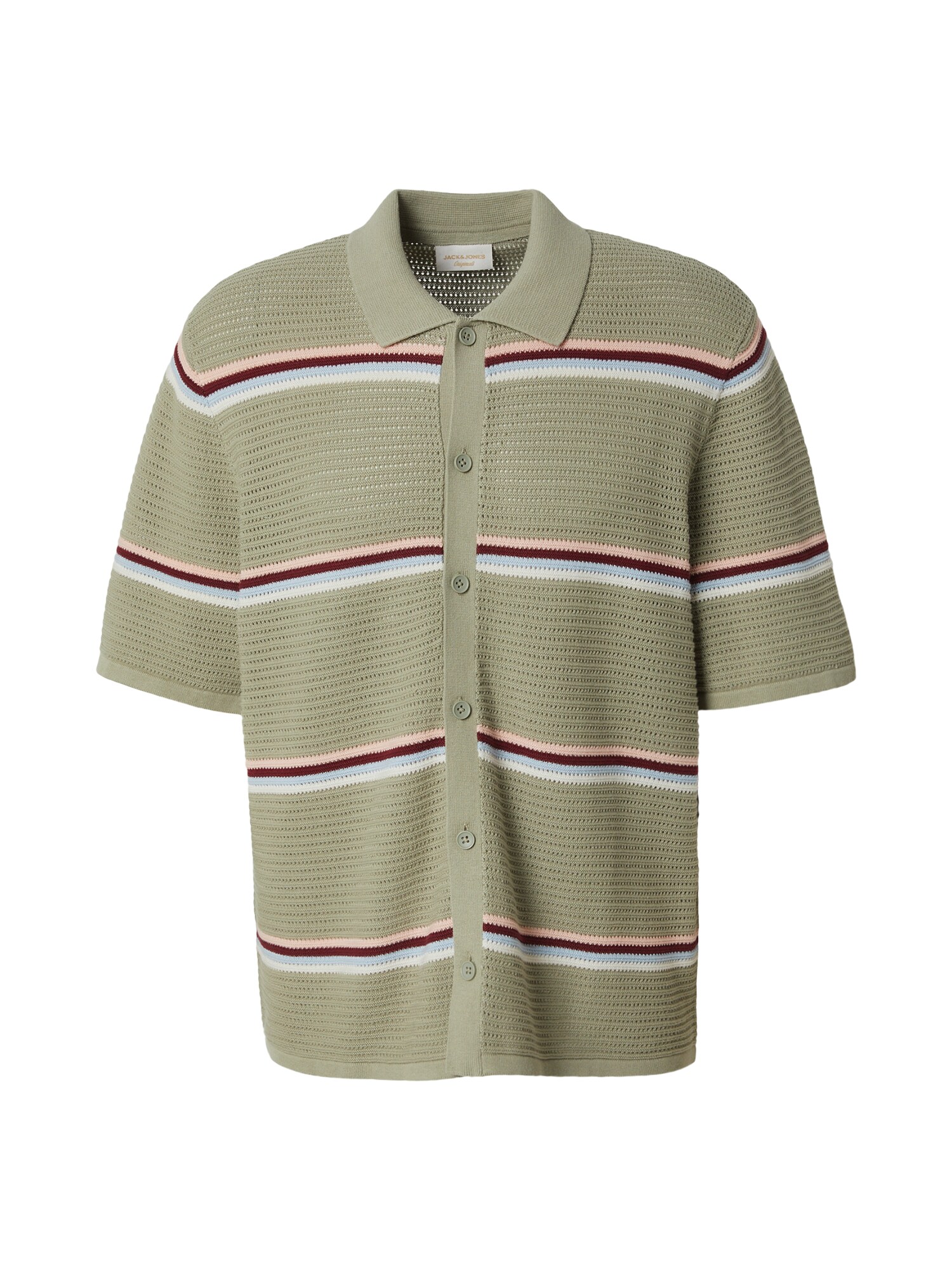 JACK & JONES Kardigán 'JORMAINE'  svetlomodrá / svetlozelená / burgundská / biela