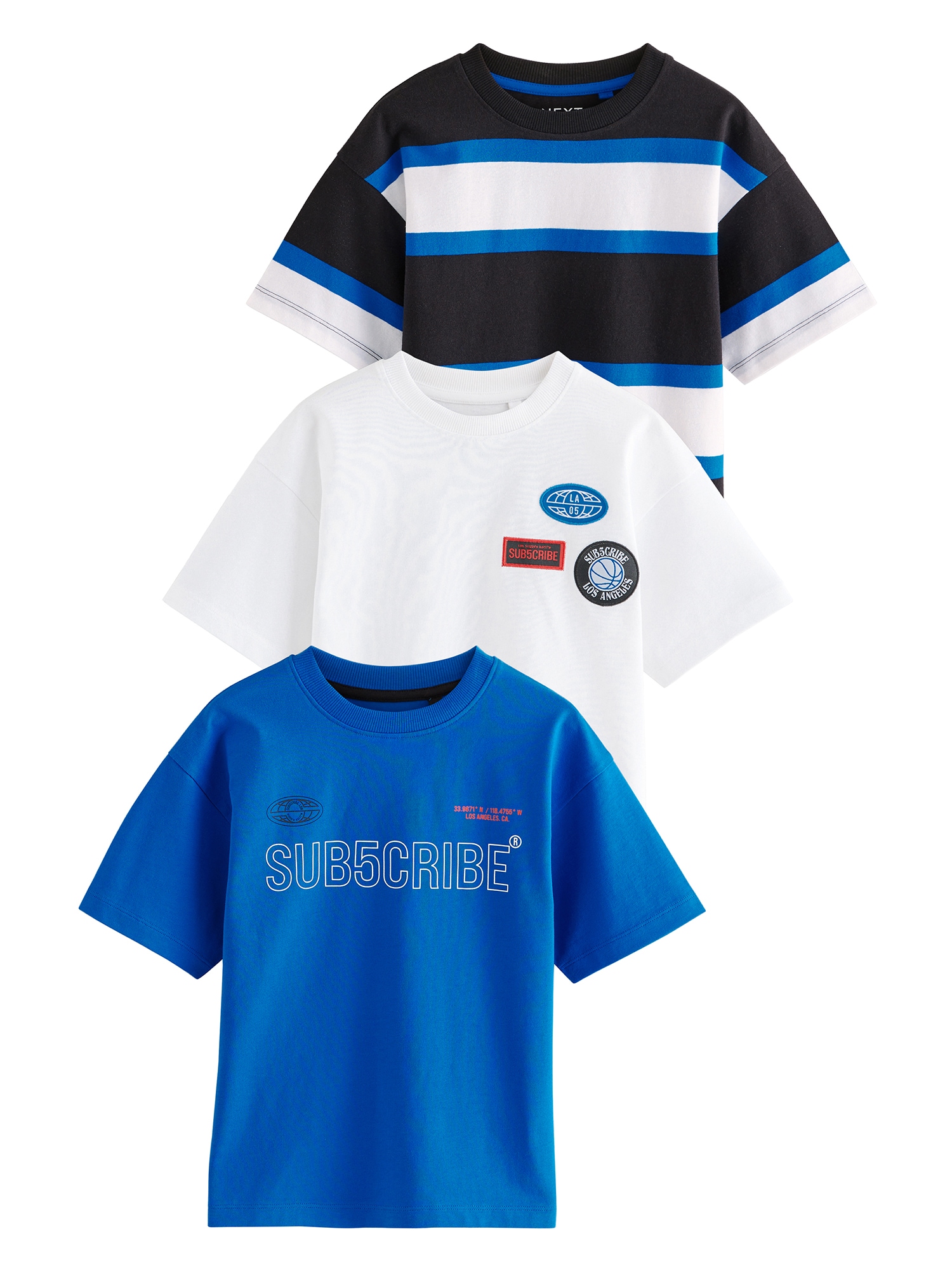 Next Tricou  albastru / roșu / negru / alb