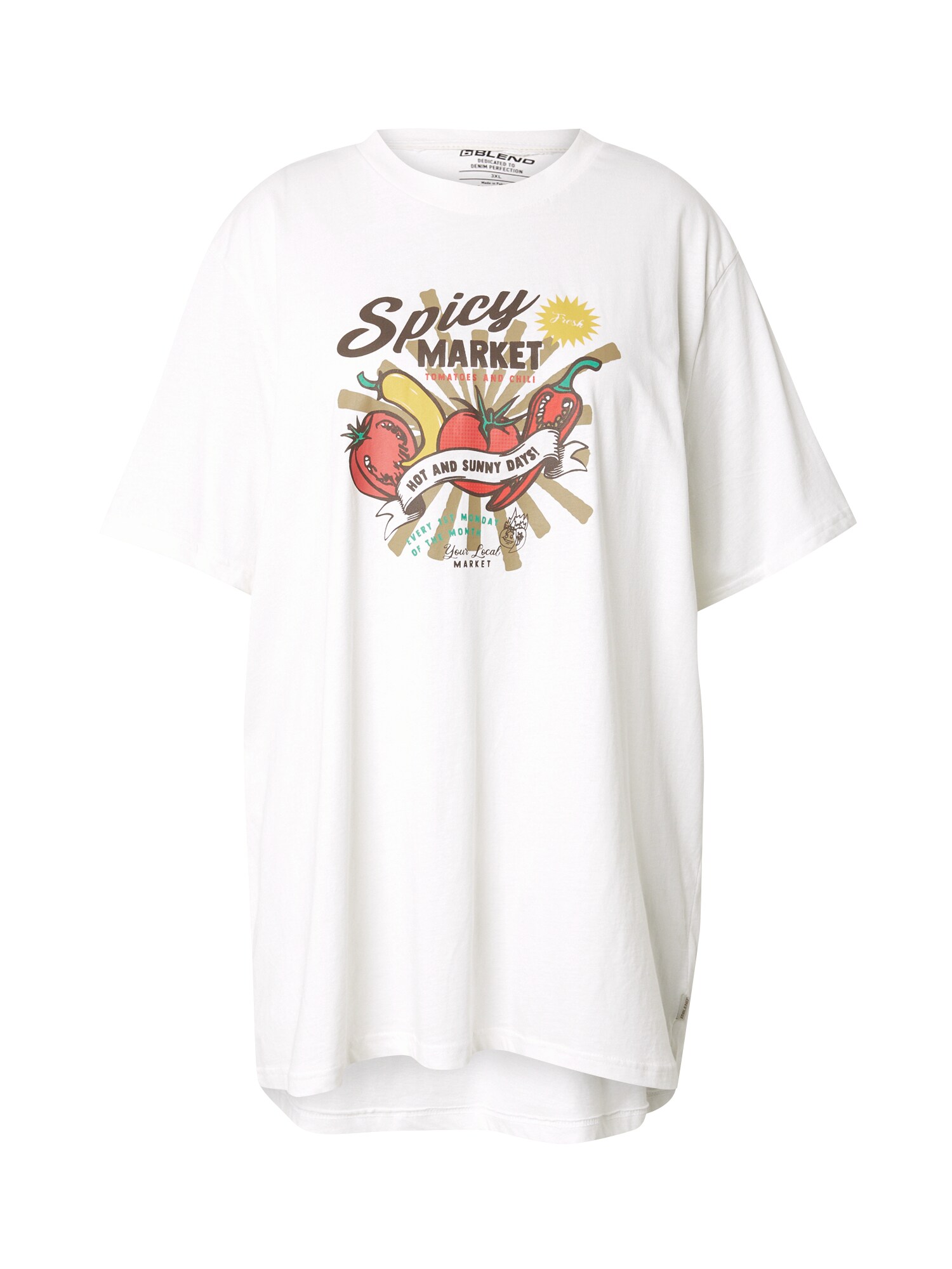 Blend Big Oversize póló  brokát / sárga / piros / fehér akciós termékkép 1