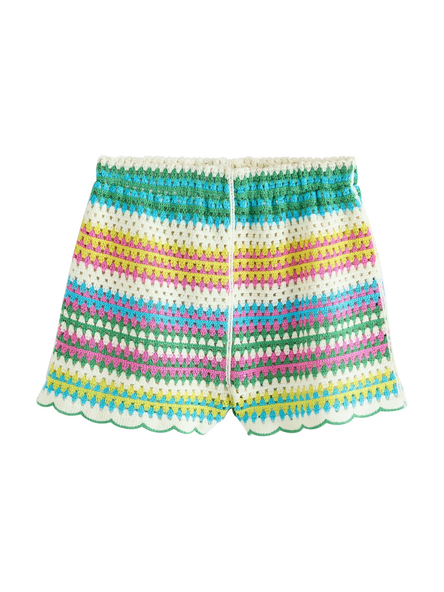 Next Pantaloni  bej deschis / verde smarald / verde deschis / portocaliu