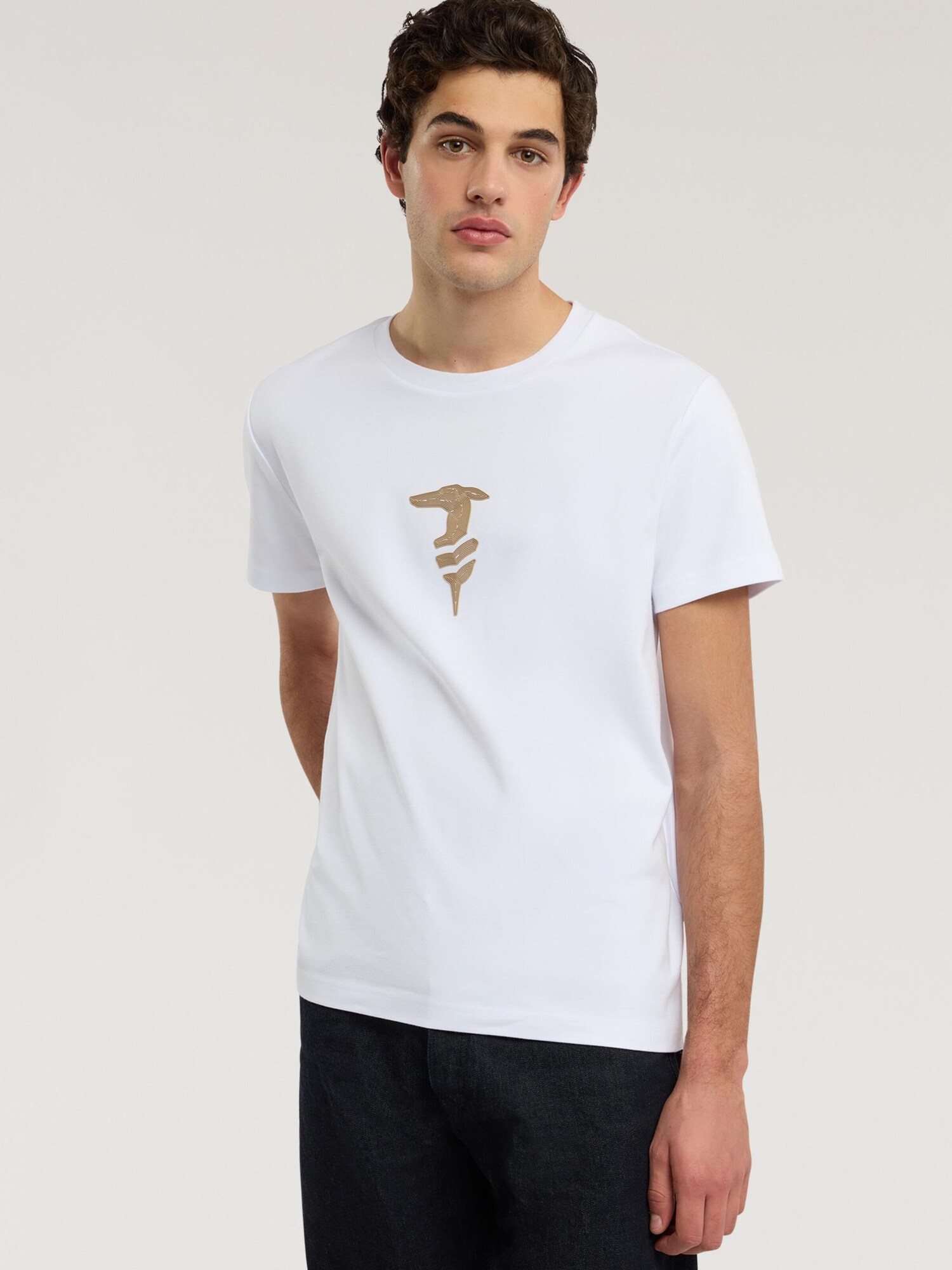 Trussardi Camiseta de fútbol azafrán / blanco – imagen 2