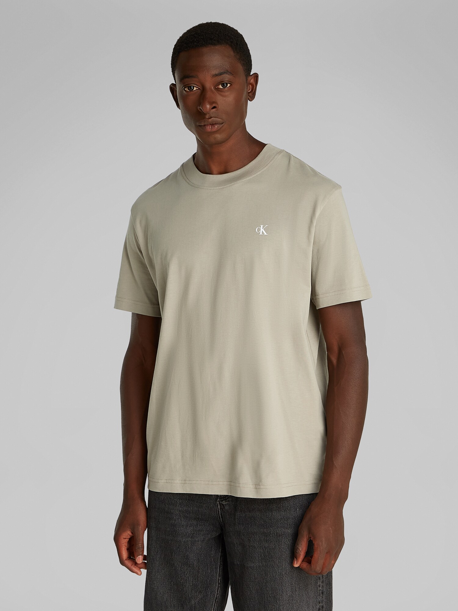 Calvin Klein Jeans Póló  taupe / fehér termék 2. képe