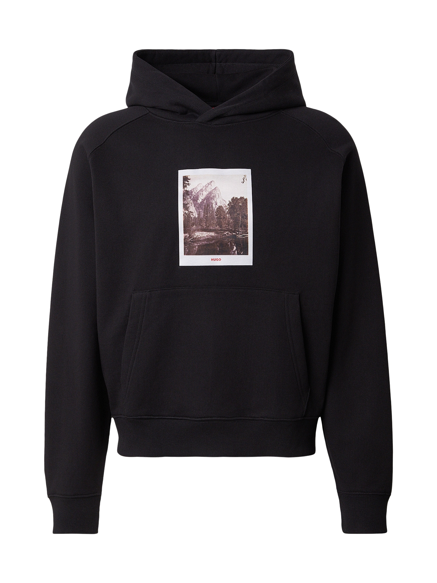 HUGO Bluză de molton Deneb  ecru / maro / negru / alb