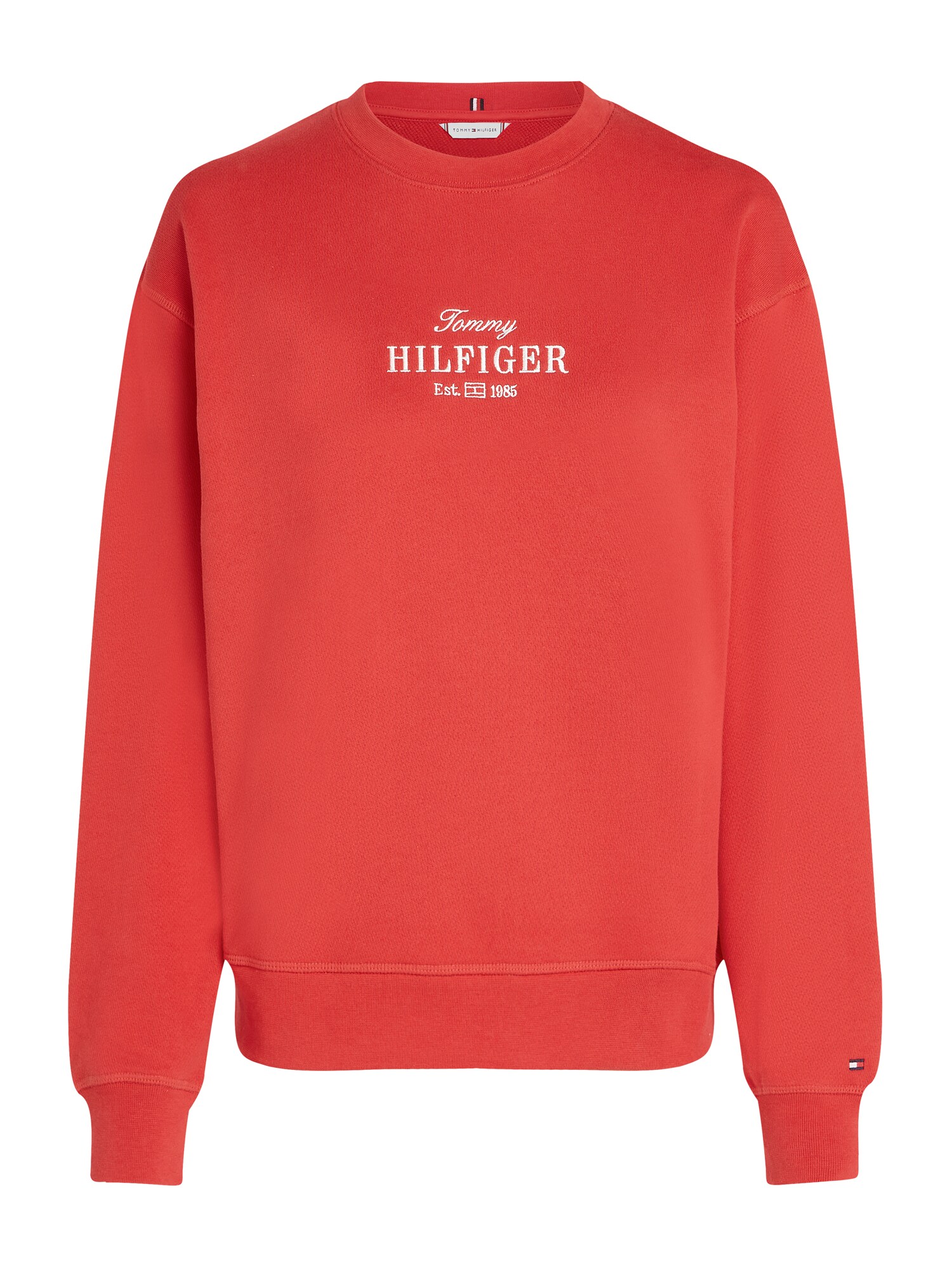TOMMY HILFIGER Bluză de molton  roșu / alb