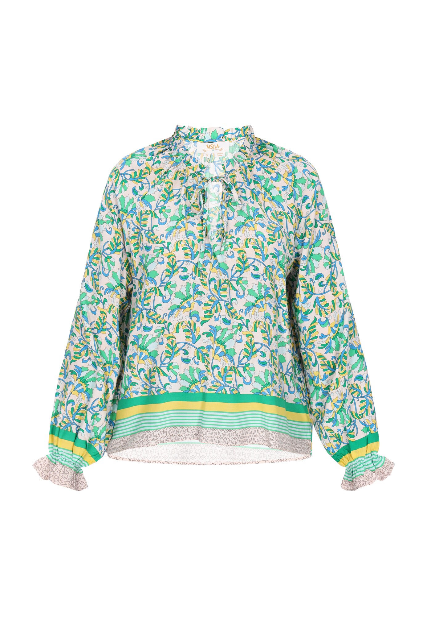 Gaya Blúz 'Fashion Look'  bézs / sárga / zöld / fehér akciós termékkép 1