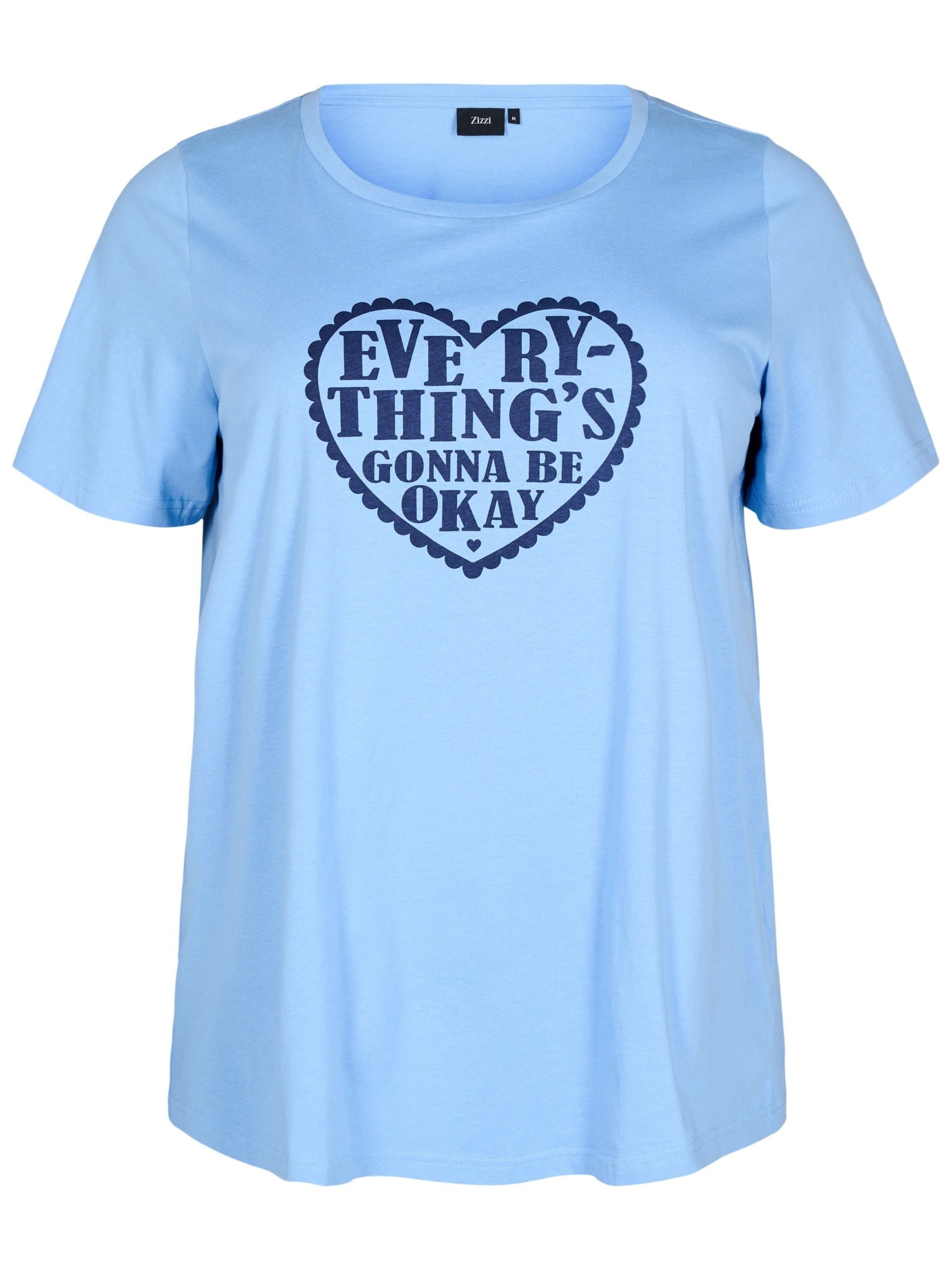 Zizzi Tricou Velin  bleumarin / albastru deschis